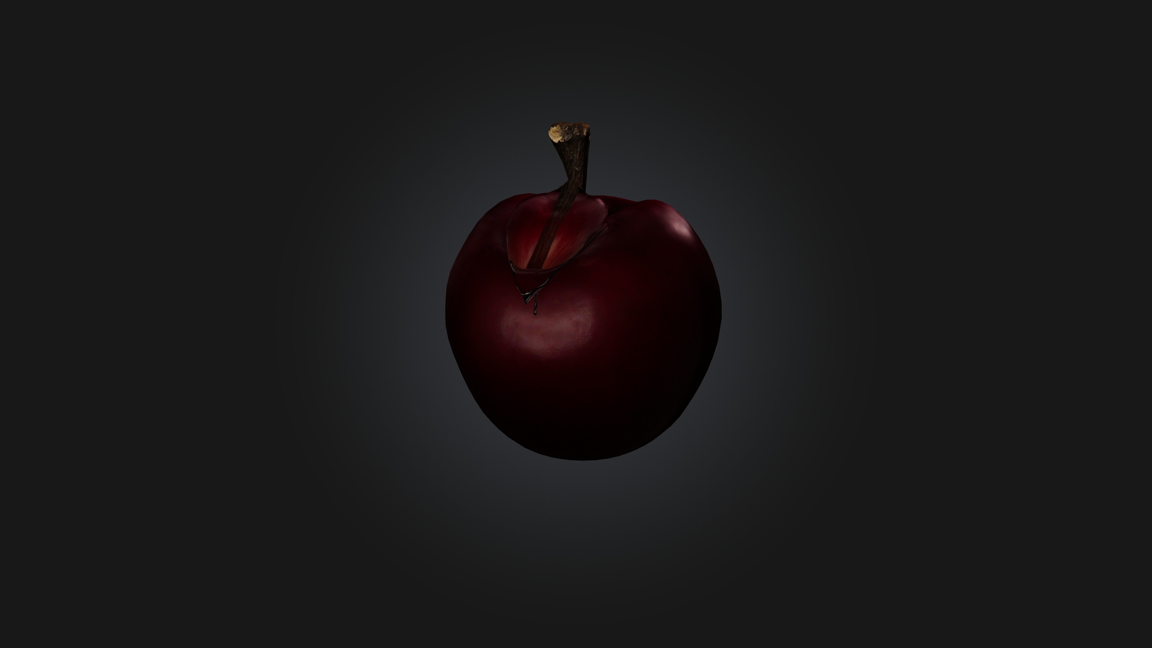 Poisoned Apple Low-poly 3D model_2
