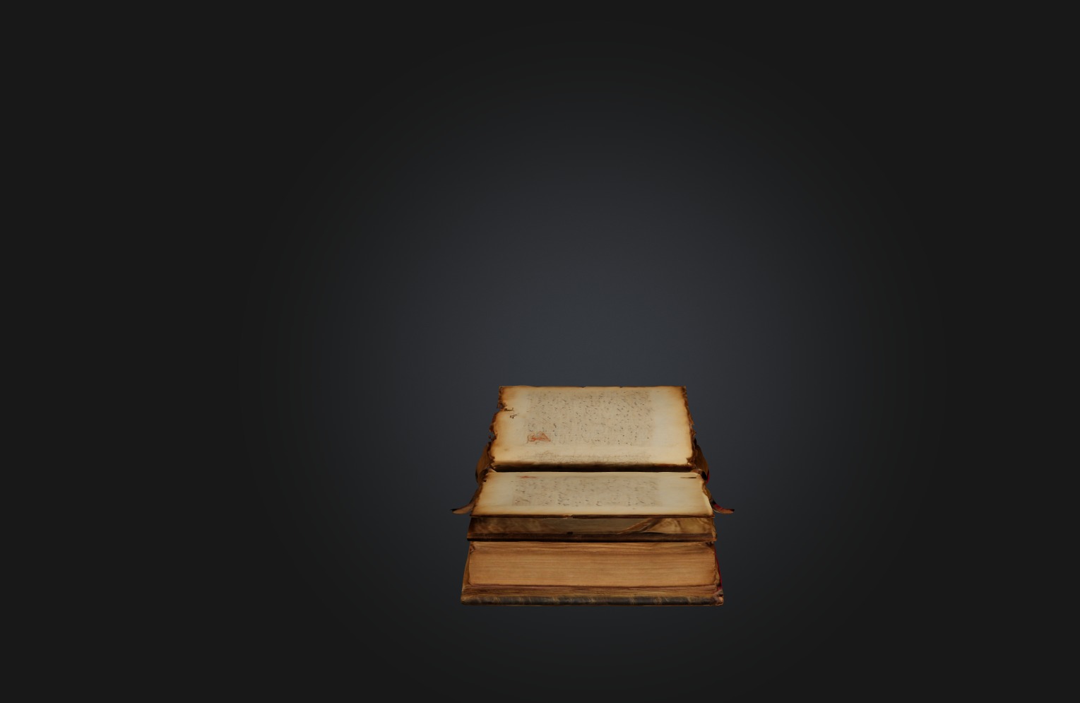 Rare Manuscript or Book Low-poly 3D model_4