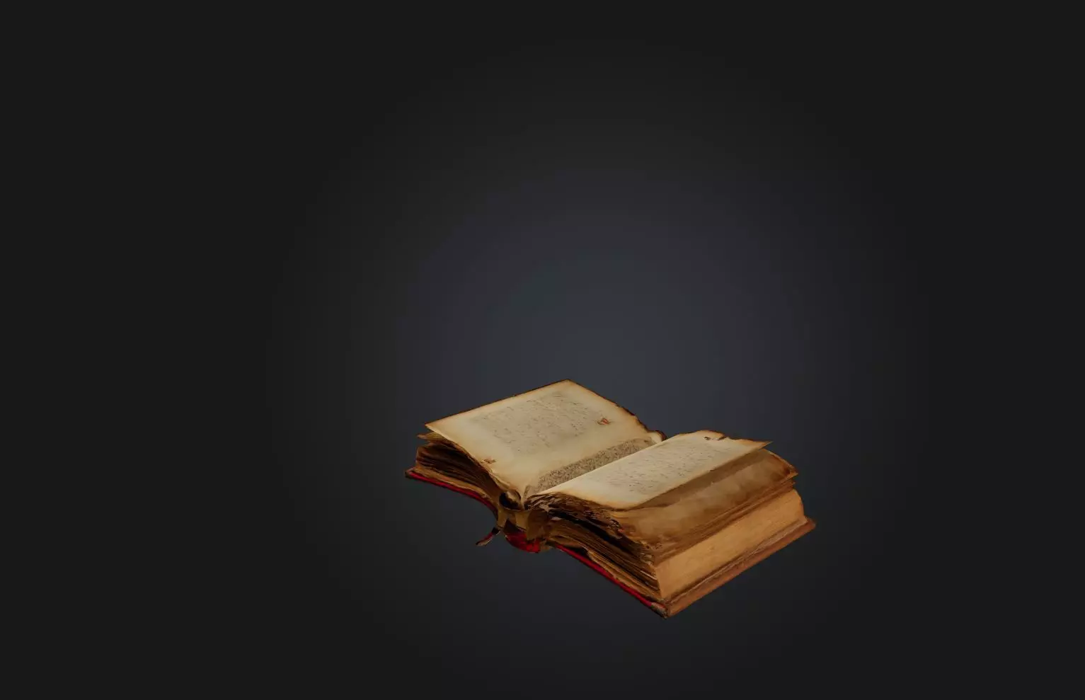 Rare Manuscript or Book Low-poly 3D model_0