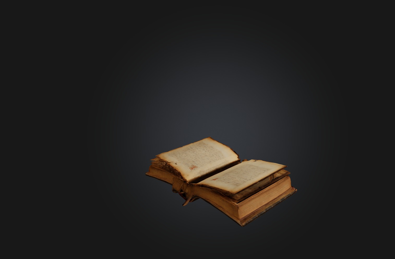Rare Manuscript or Book Low-poly 3D model_5