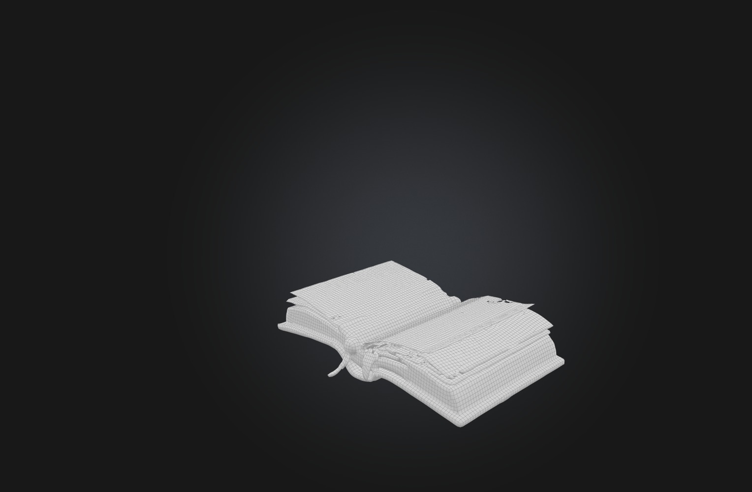 Rare Manuscript or Book Low-poly 3D model_1