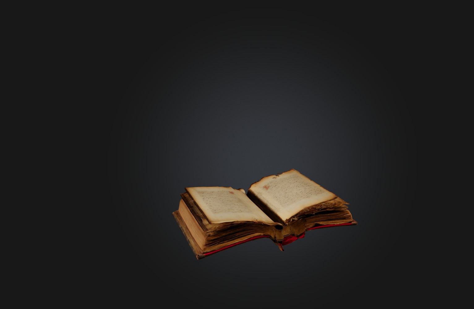 Rare Manuscript or Book Low-poly 3D model_3
