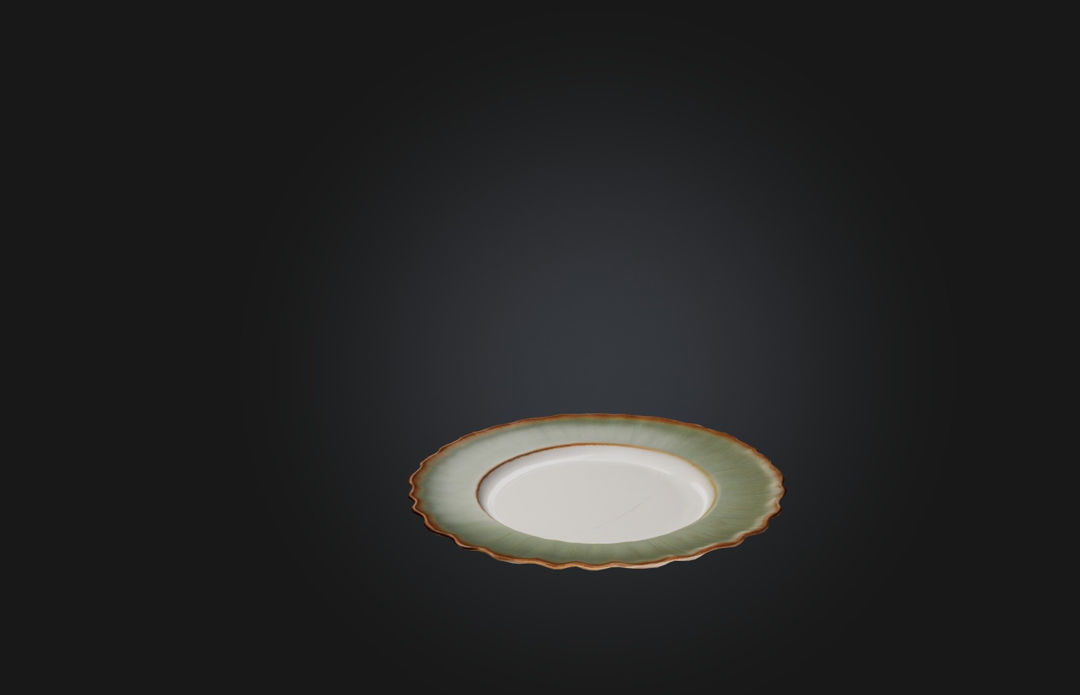 Realistic Ceramic Dinner Plate Low-poly 3D model_5