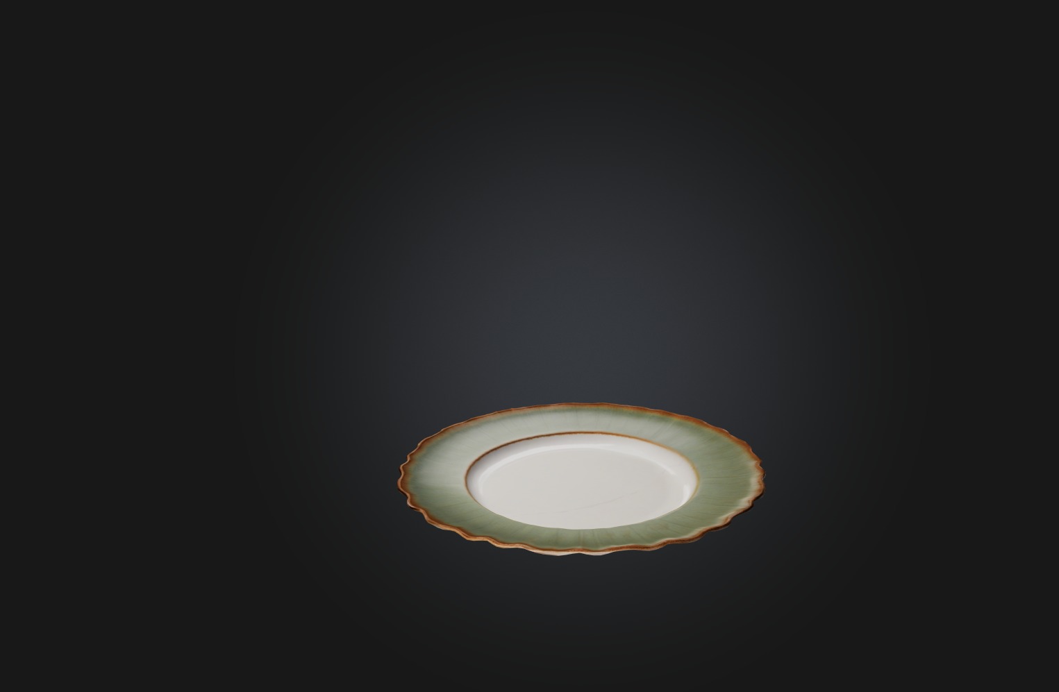 Realistic Ceramic Dinner Plate Low-poly 3D model_4