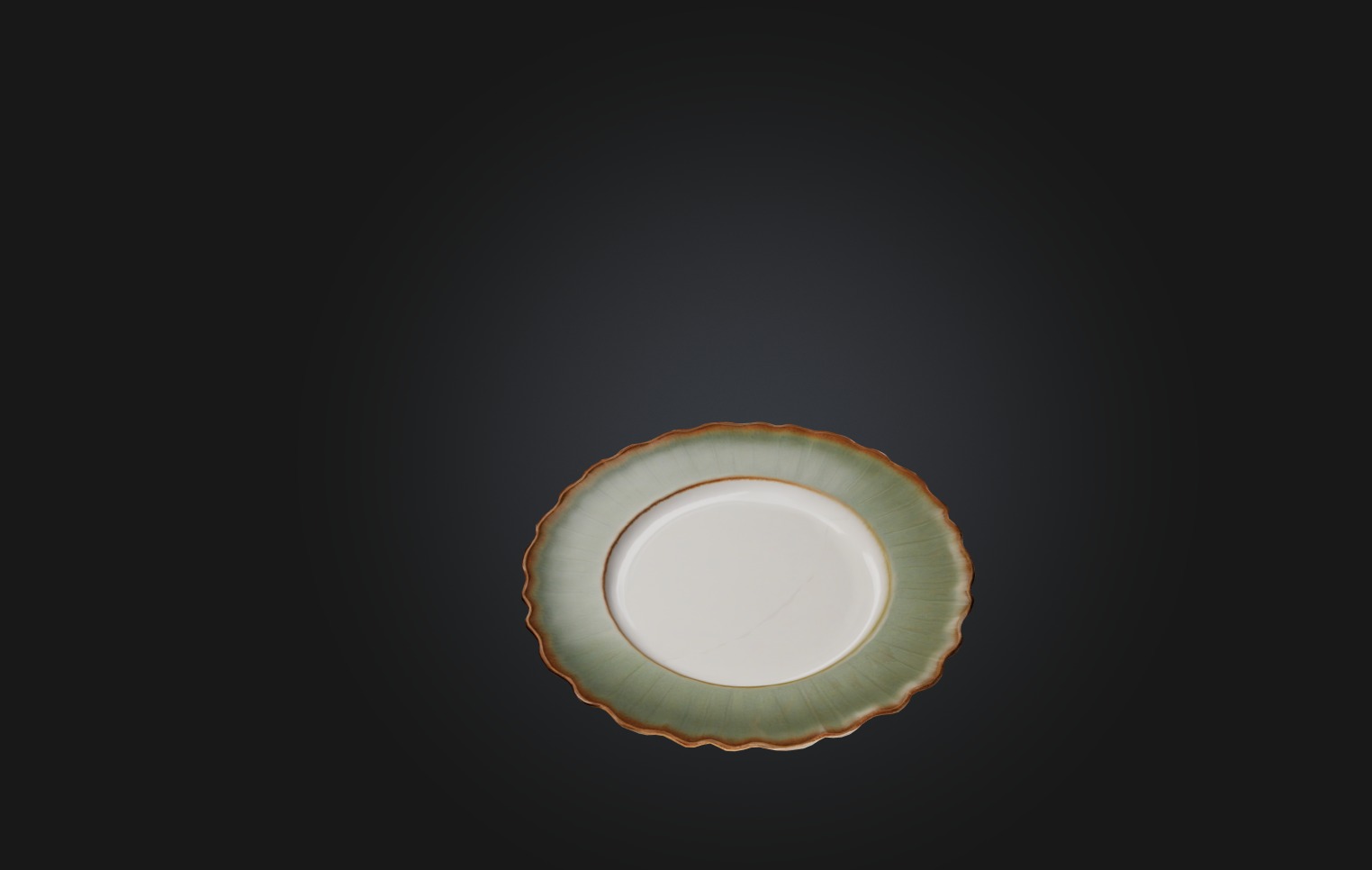 Realistic Ceramic Dinner Plate Low-poly 3D model_6