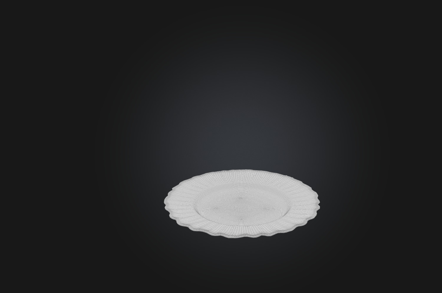 Realistic Ceramic Dinner Plate Low-poly 3D model_1