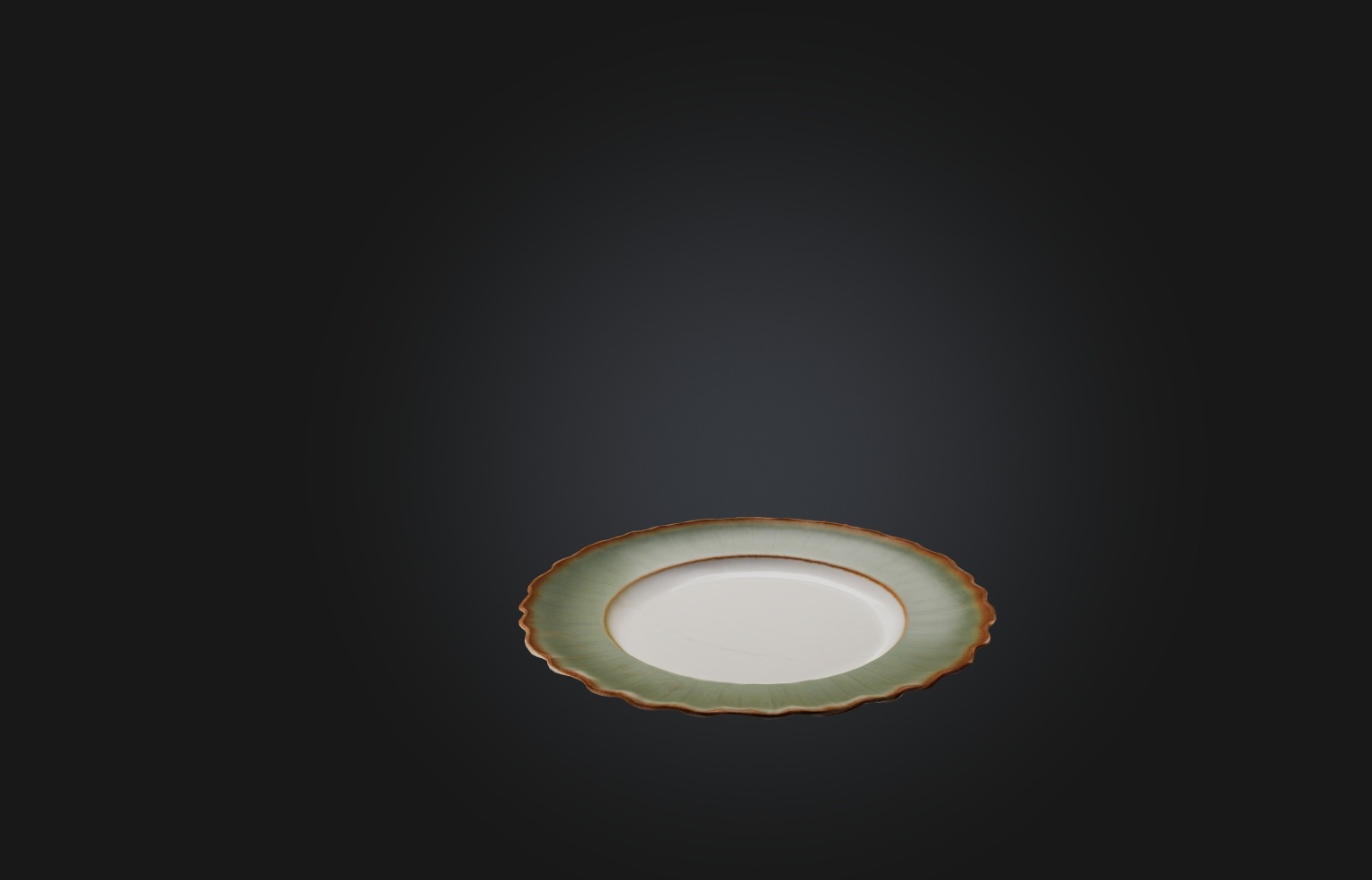Realistic Ceramic Dinner Plate Low-poly 3D model_2