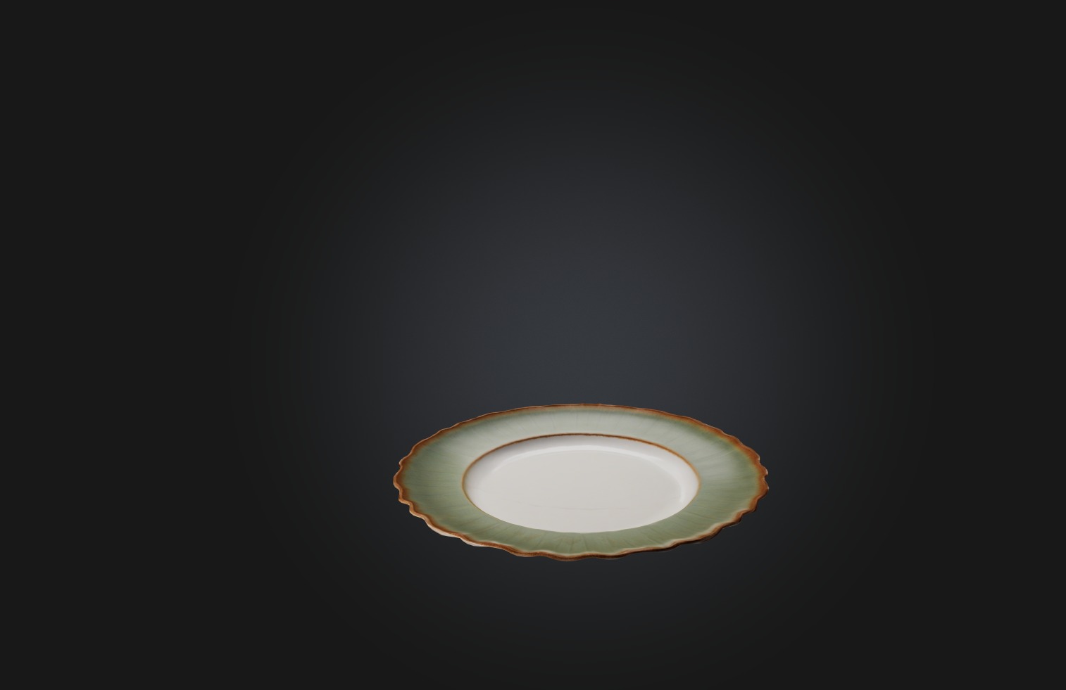 Realistic Ceramic Dinner Plate Low-poly 3D model_3