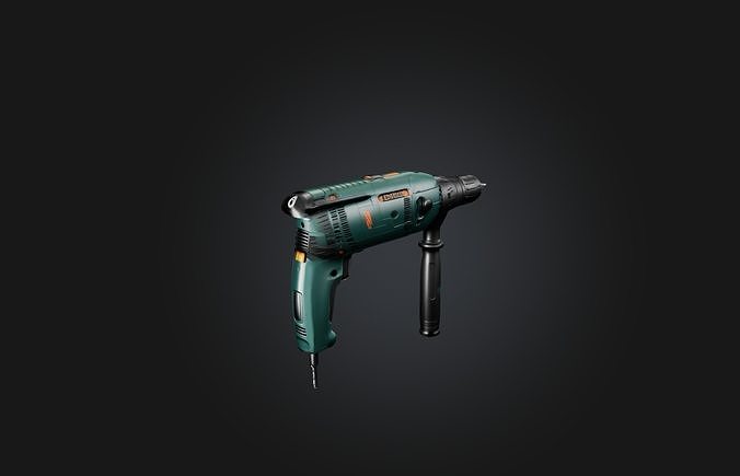 Realistic Electric Drill Low-poly 3D model