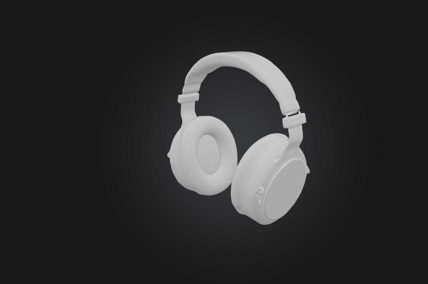 Realistic Headphones Low-poly 3D model_1