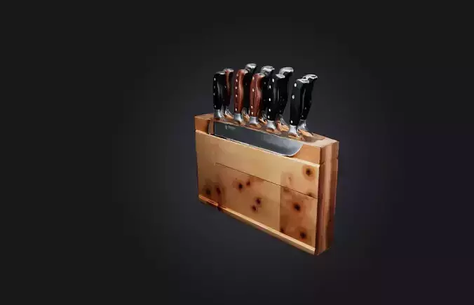 Realistic Knife Block
