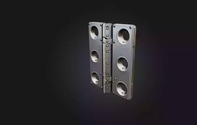 Realistic Metal Door Hinge