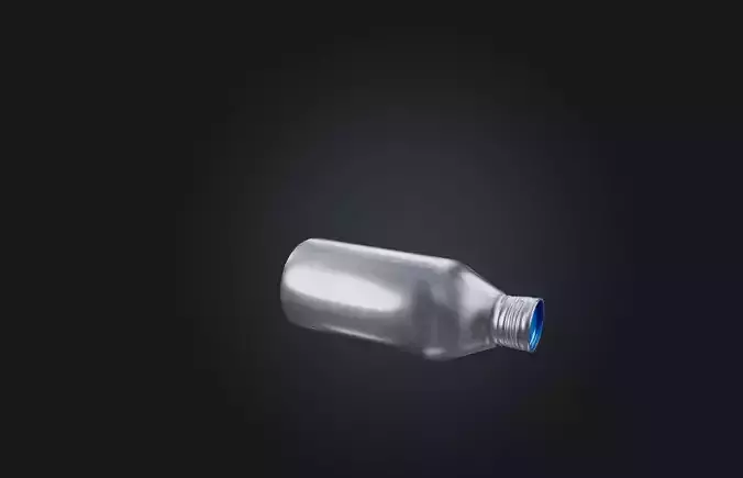 Realistic Metal Water Bottle