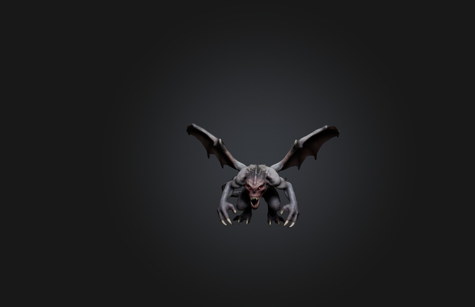 Realistic Monster Low-poly 3D model_3