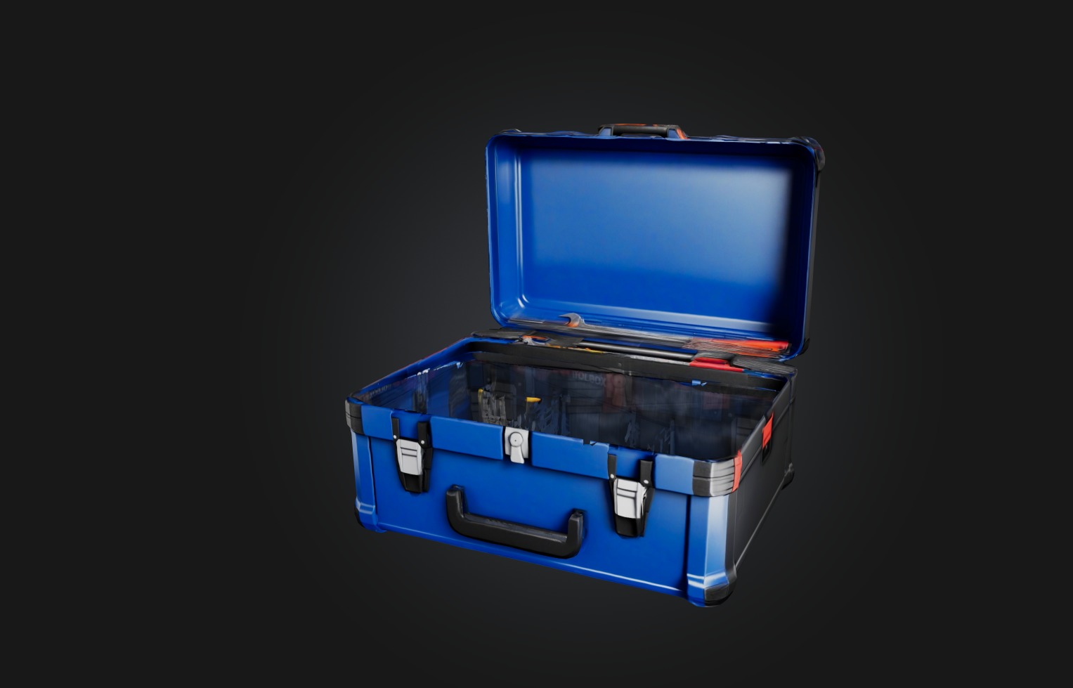Realistic Toolbox Low-poly 3D model_2
