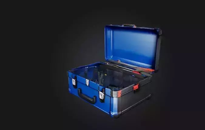 Realistic Toolbox Low-poly 3D model