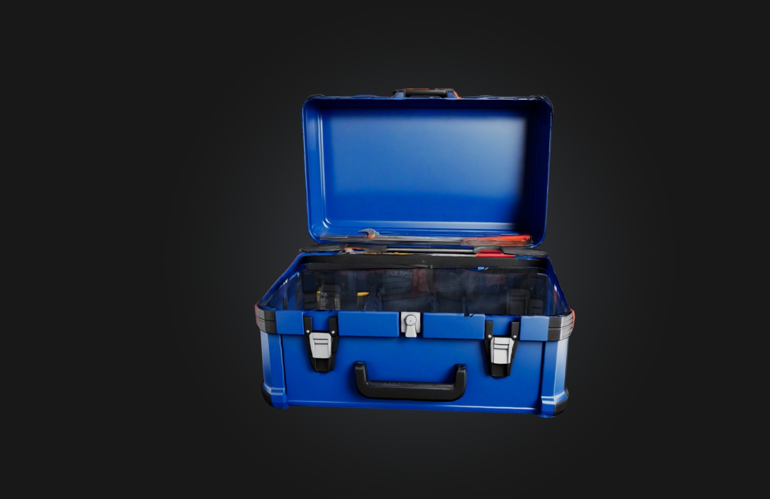 Realistic Toolbox Low-poly 3D model_3