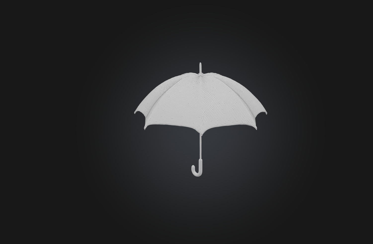 Realistic Umbrella Low-poly 3D model_1