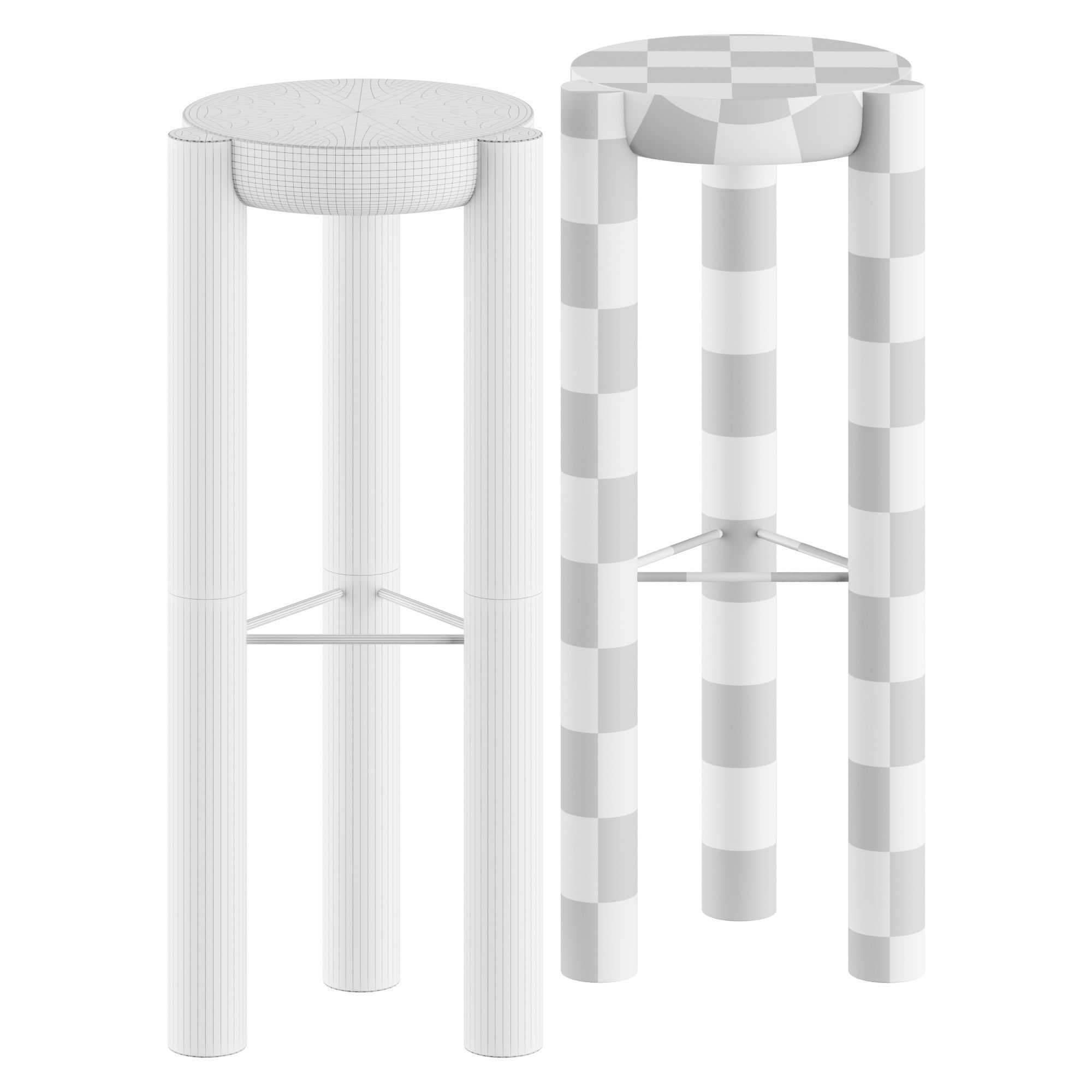 Yet Design Studio PILLAR Stool 3D model_2