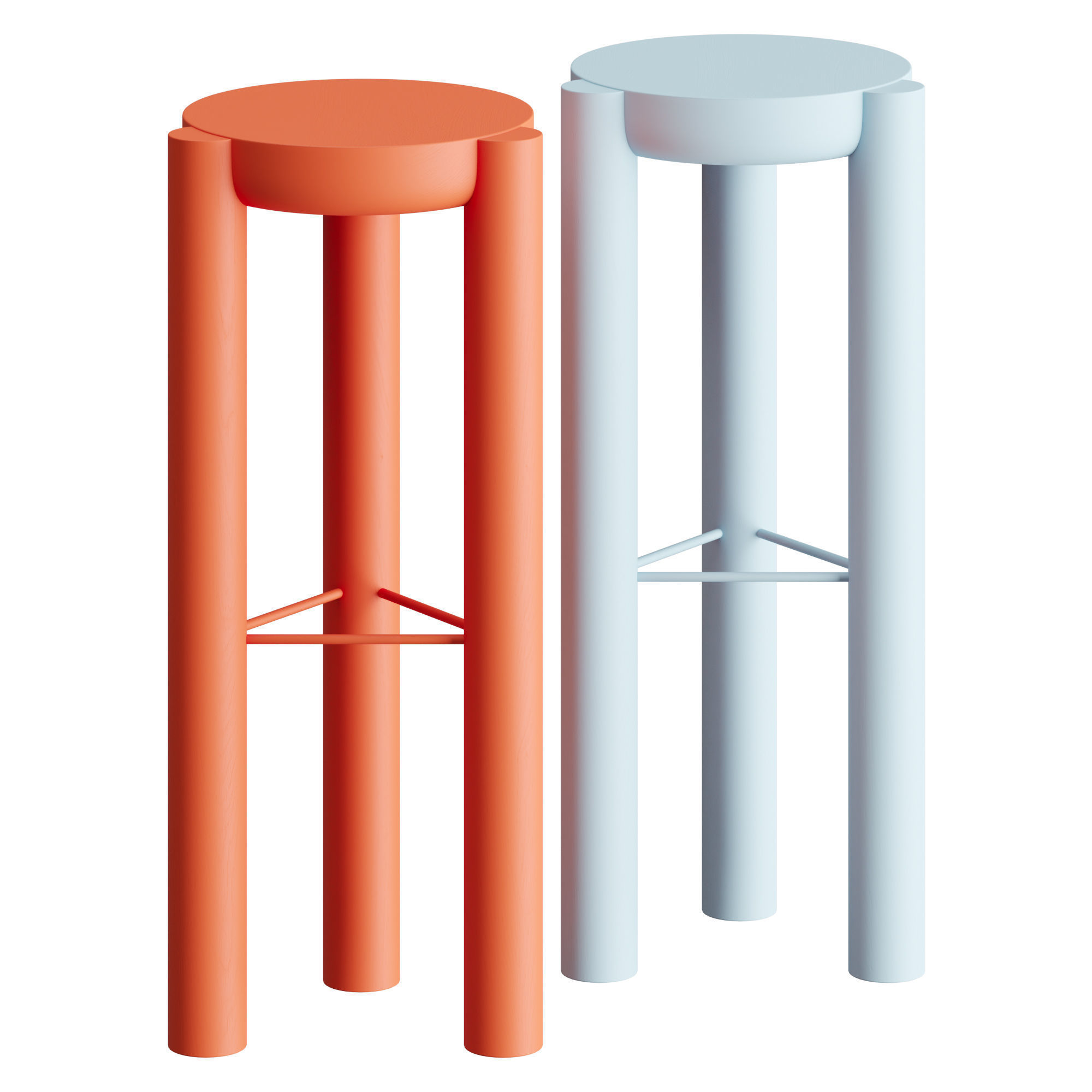 Yet Design Studio PILLAR Stool 3D model_1