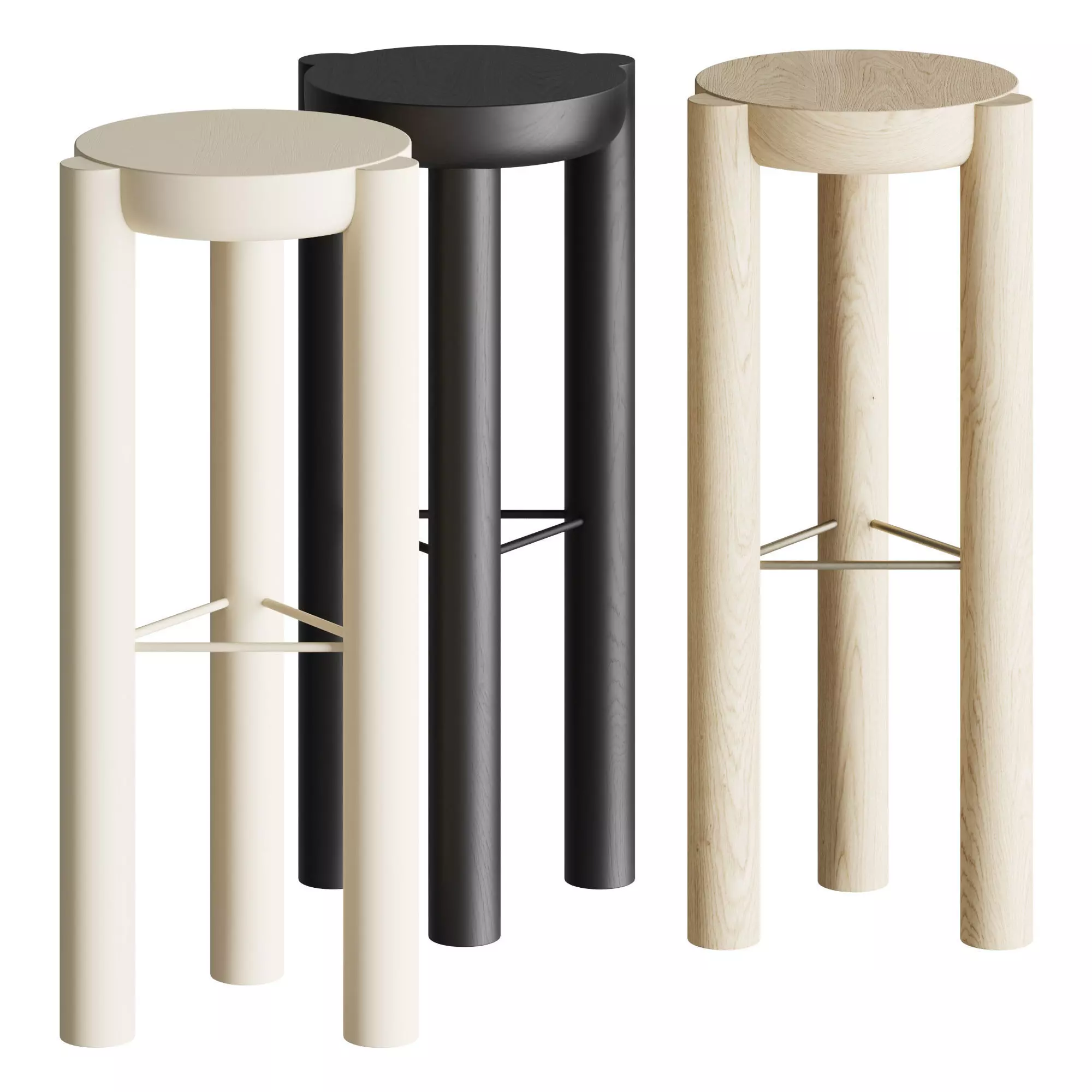 Yet Design Studio PILLAR Stool 3D model_0