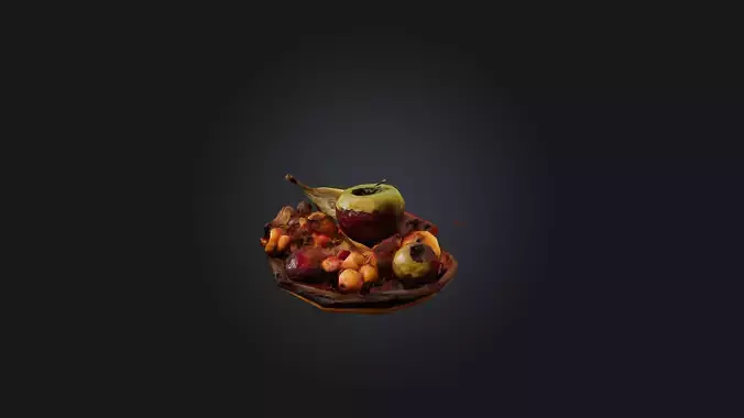 Rotten Fruit Low-poly 3D model