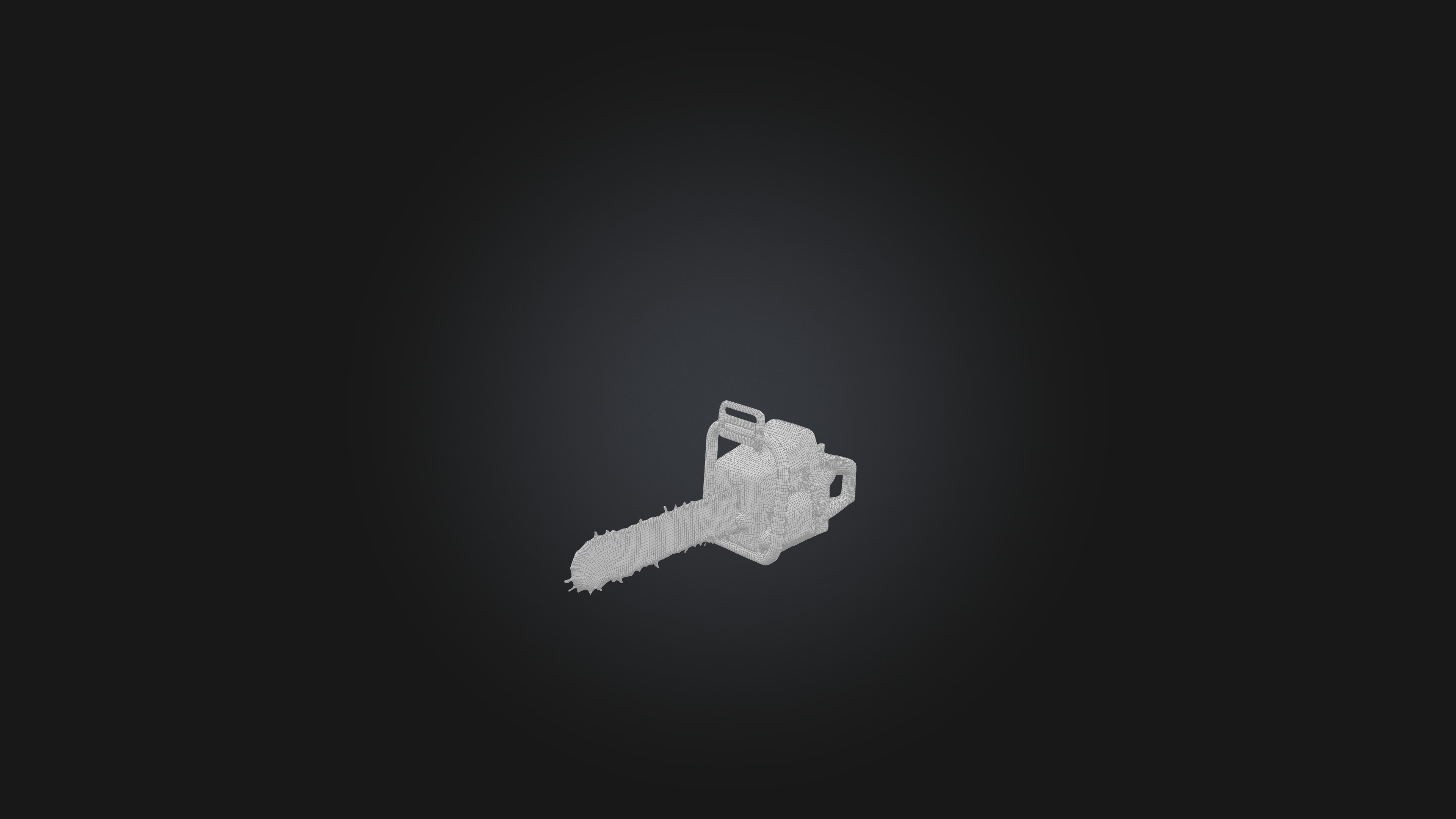 Rusty Chainsaw Low-poly 3D model_1