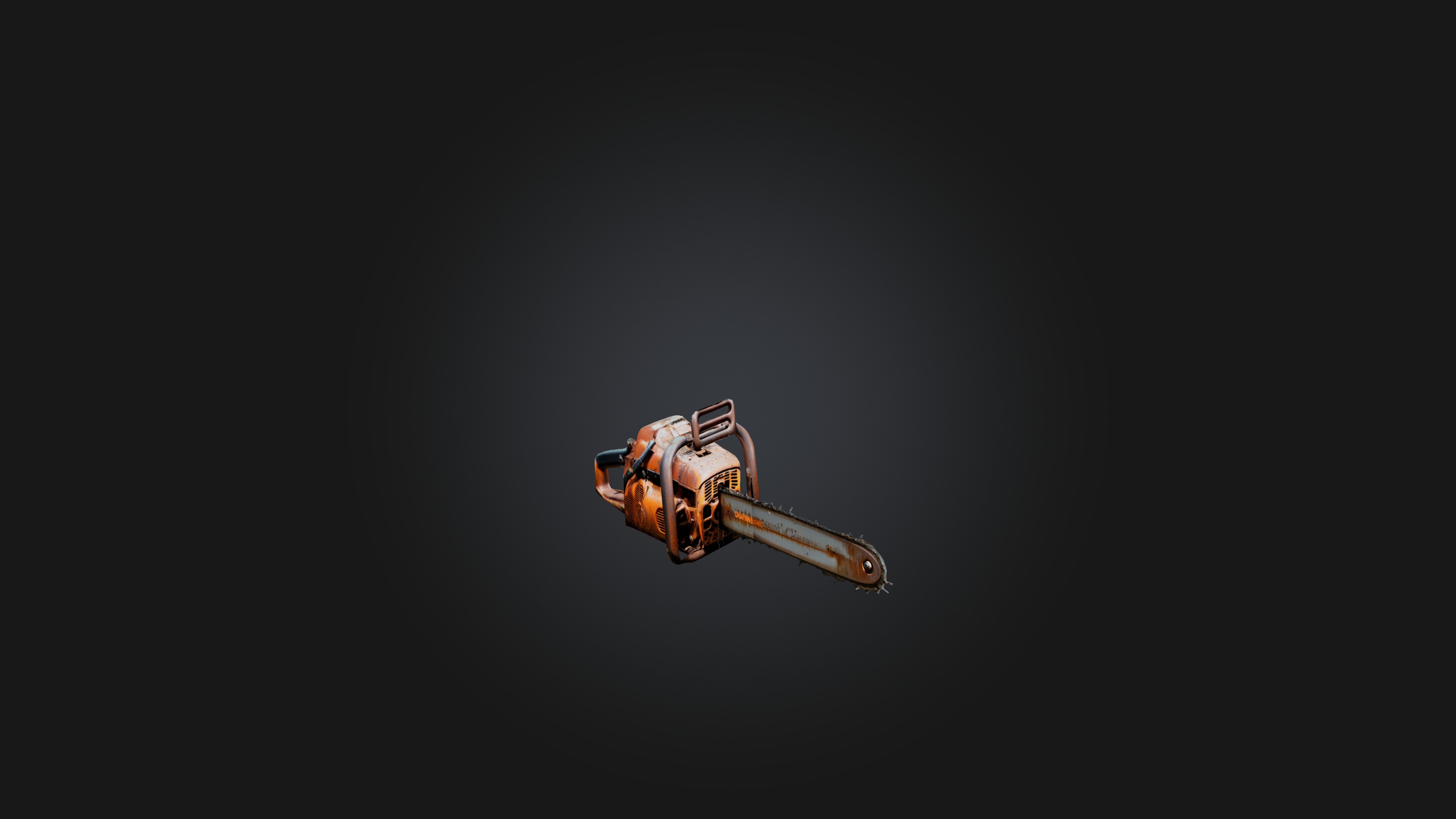 Rusty Chainsaw Low-poly 3D model_4
