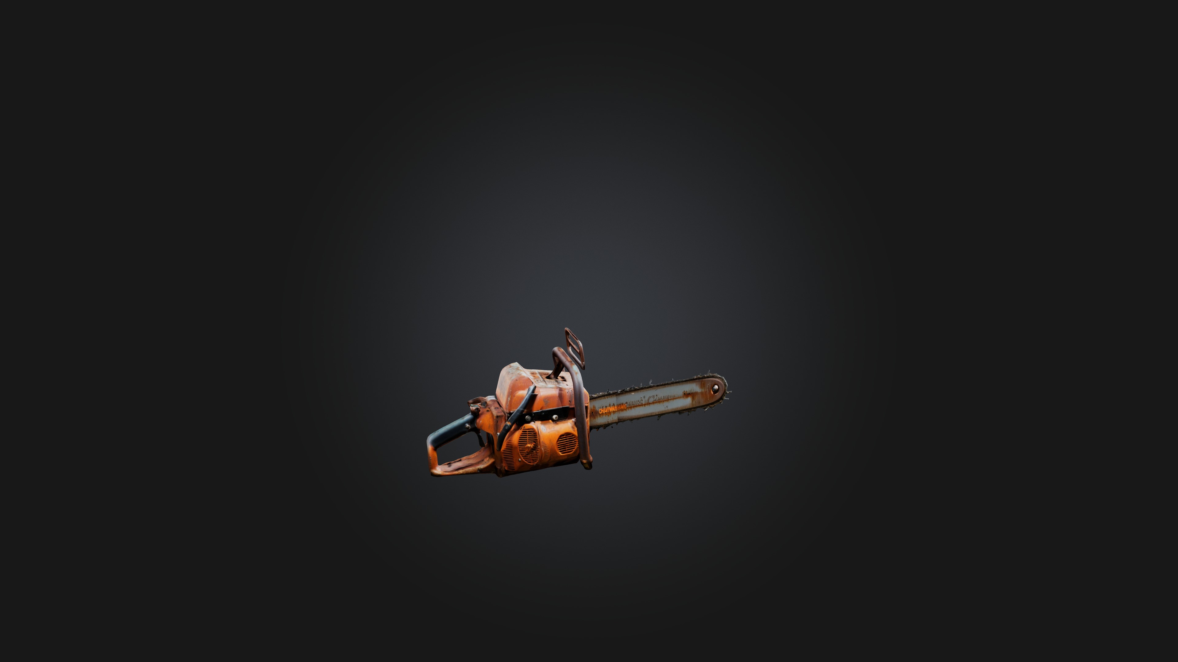 Rusty Chainsaw Low-poly 3D model_5