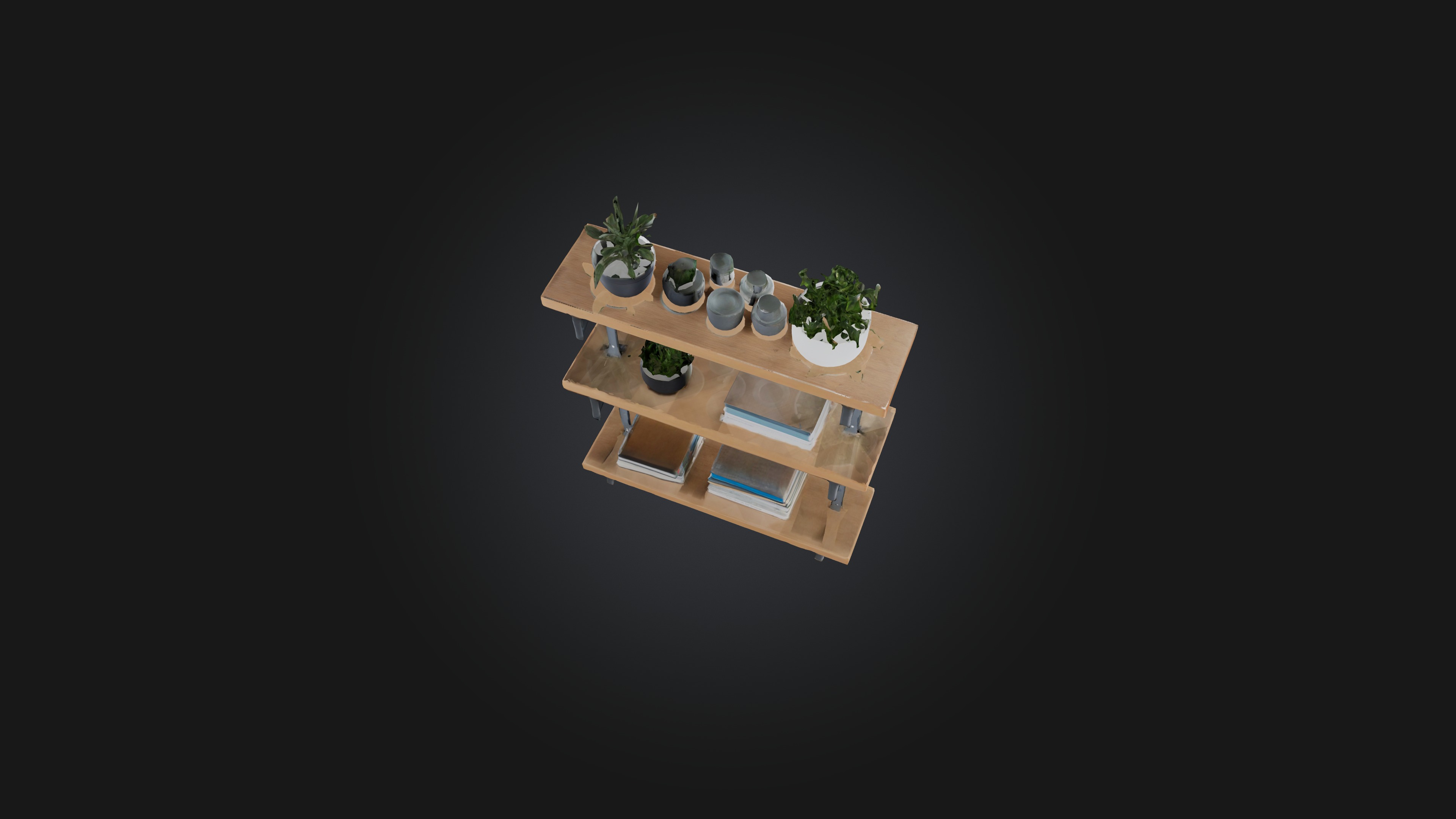Shelf Low-poly 3D model_5