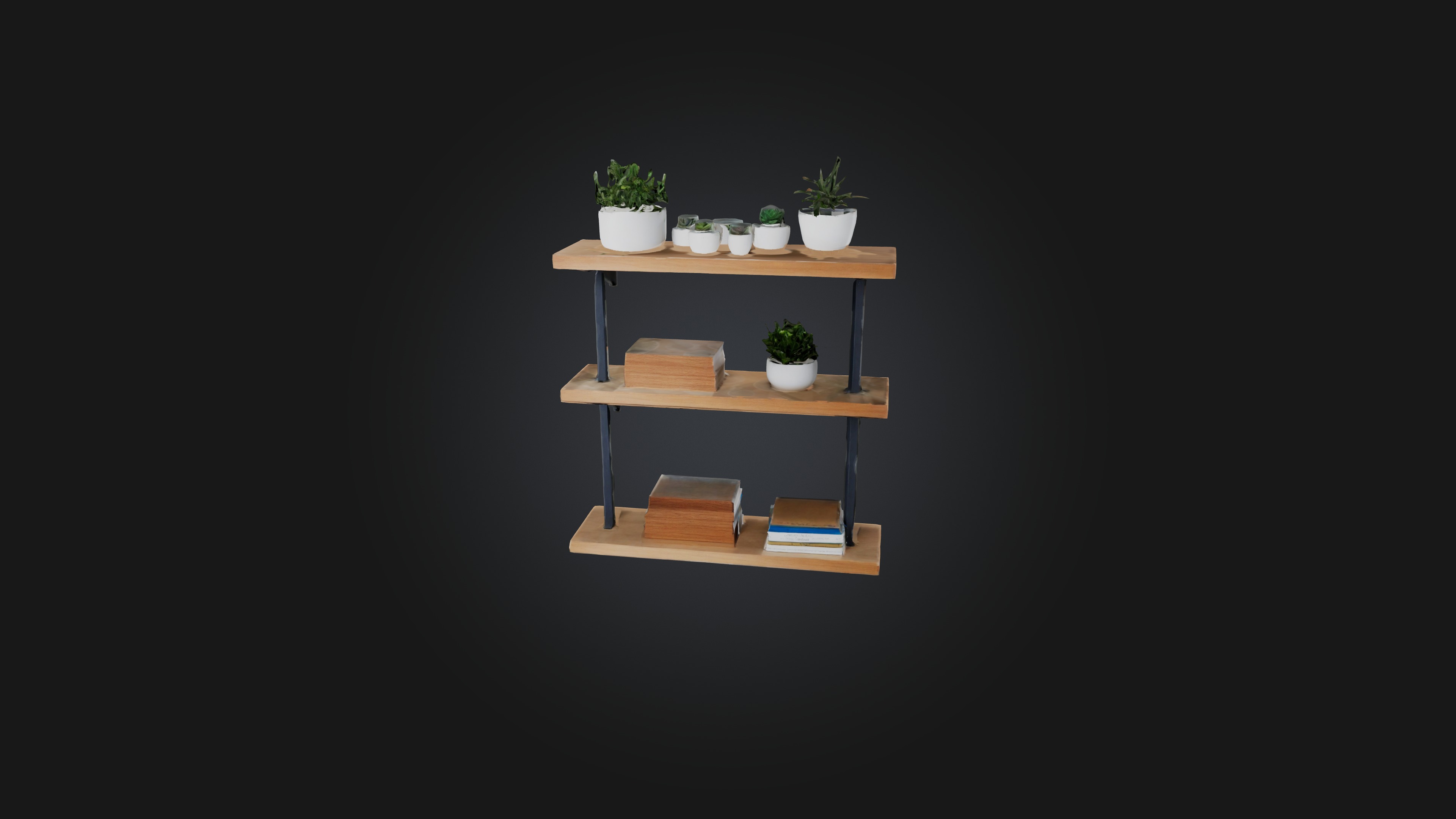 Shelf Low-poly 3D model_6