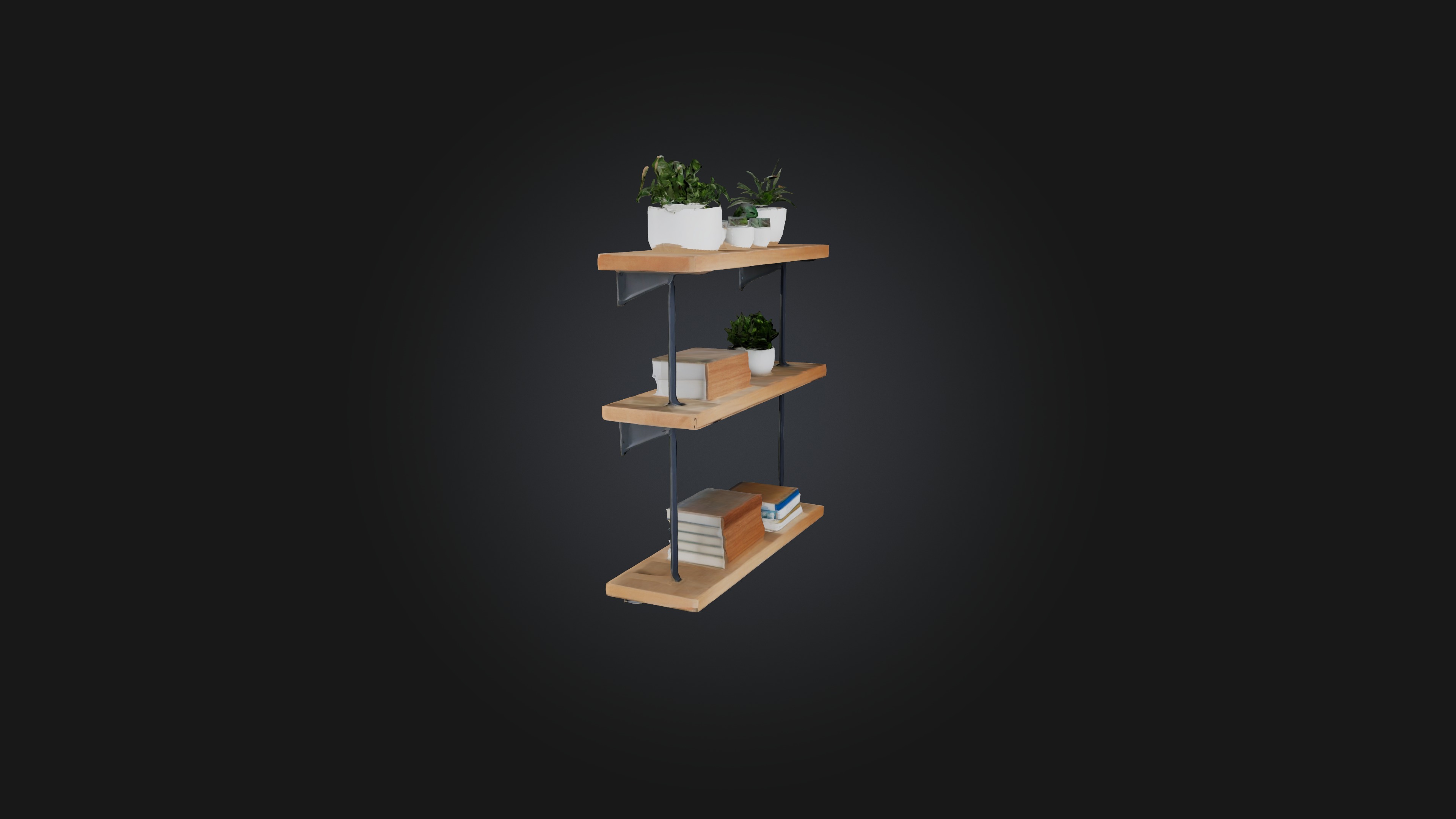 Shelf Low-poly 3D model_3