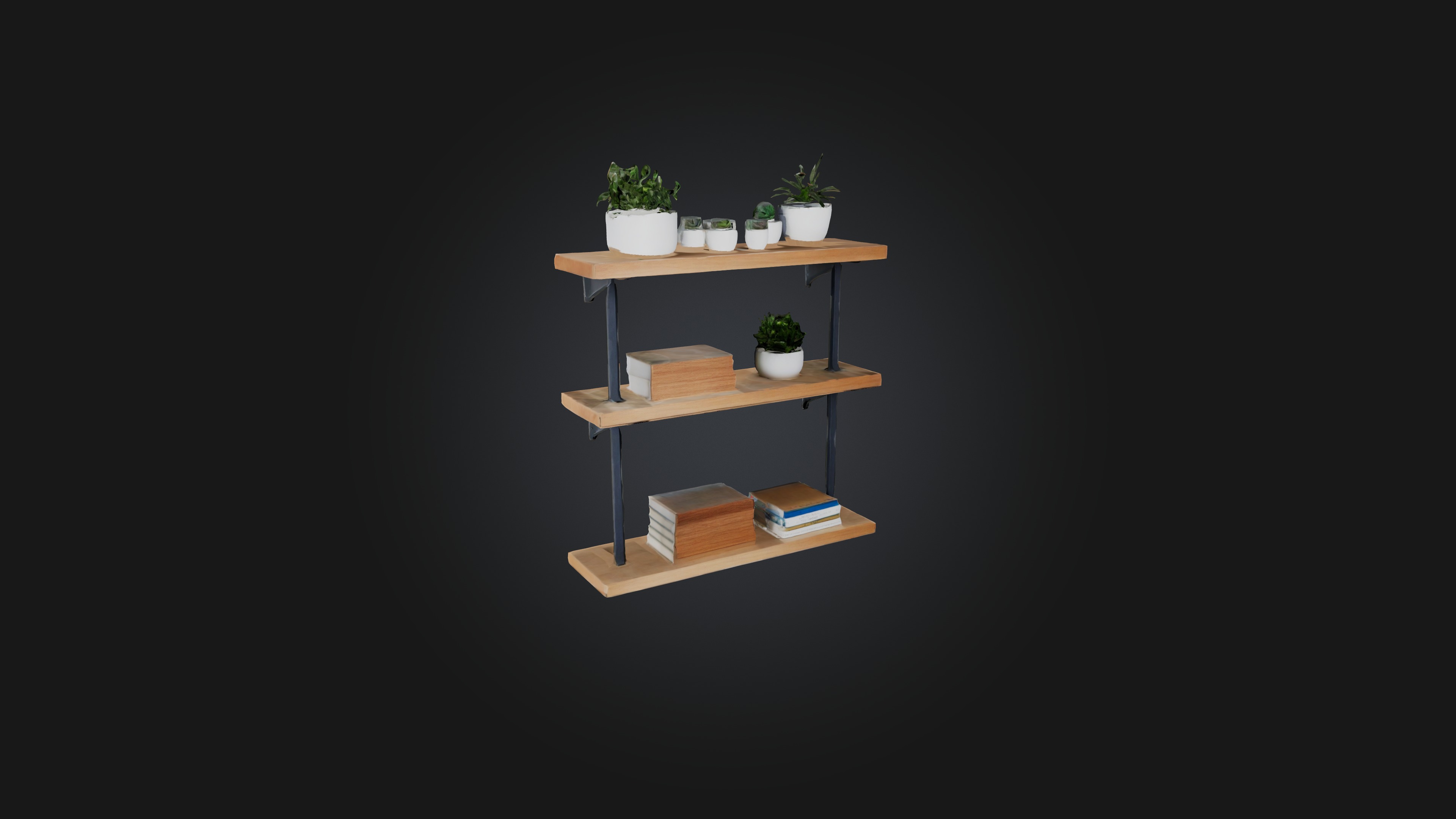 Shelf Low-poly 3D model_2