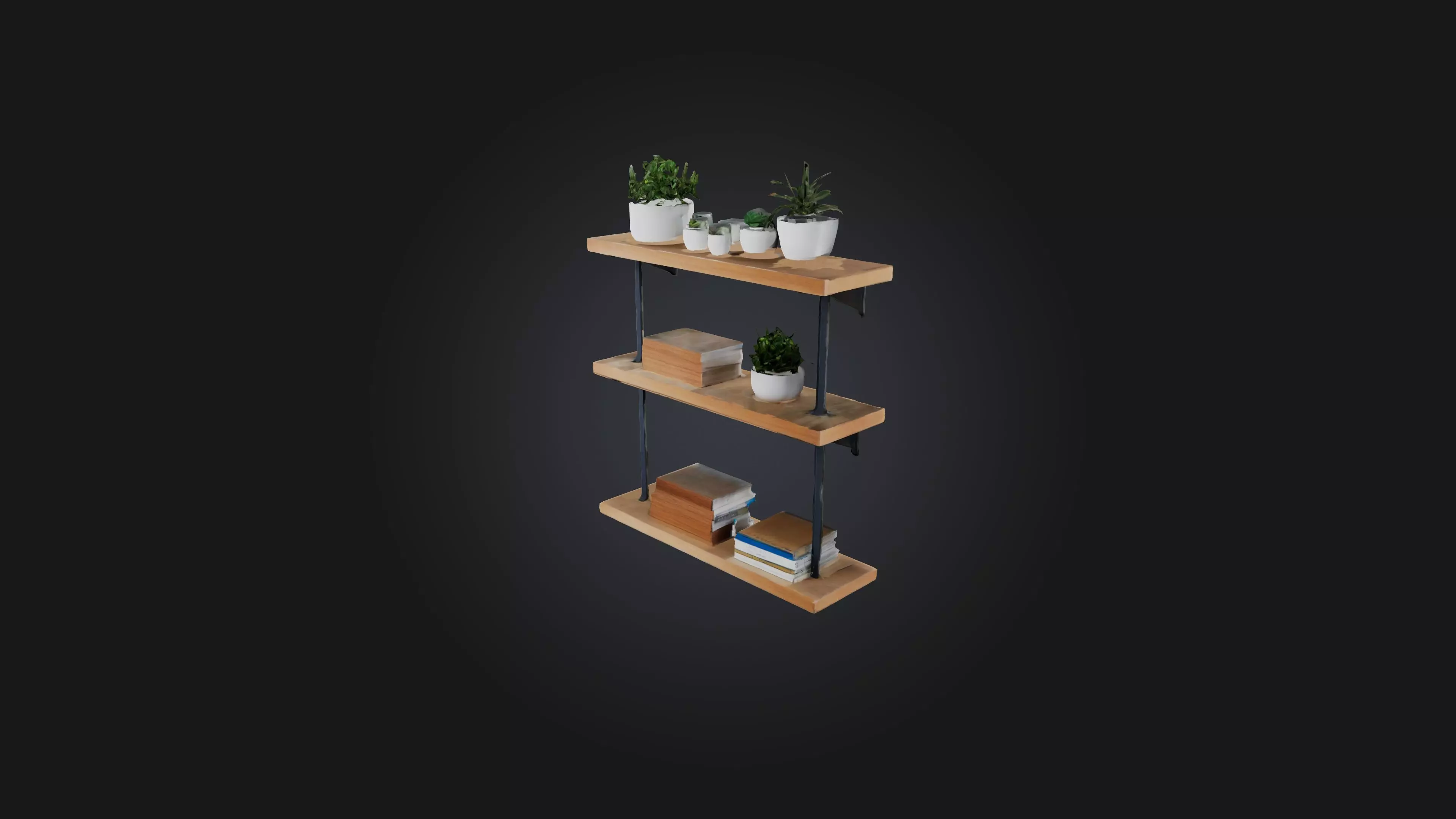 Shelf Low-poly 3D model_0