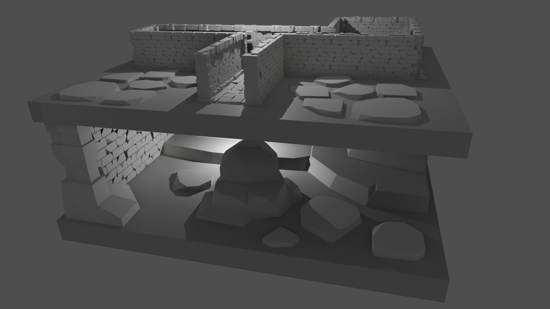 Low poly Stylized Dungeon Wall free VR / AR / low-poly 3D model | CGTrader