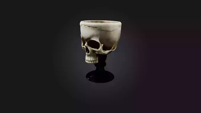 Skull Goblet Low-poly 3D model