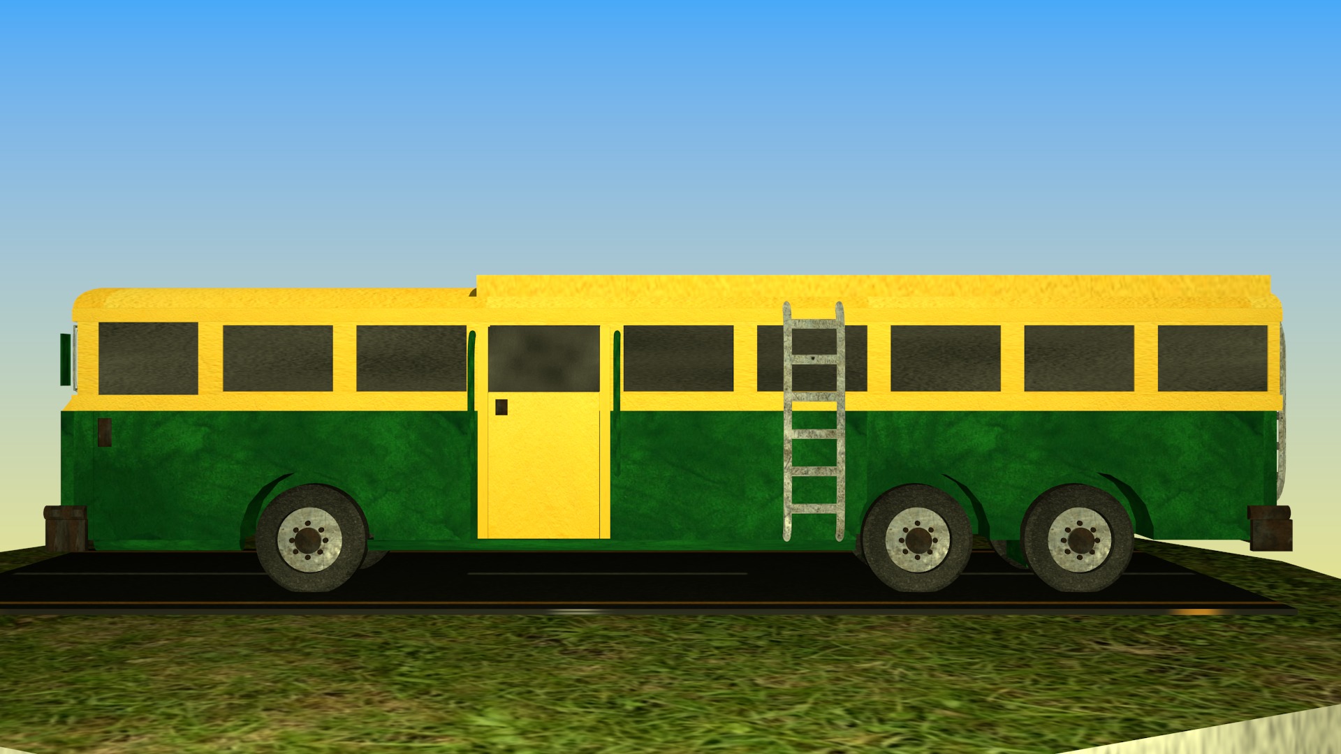 Indian Bus Model Type 2 Free low-poly 3D model_2