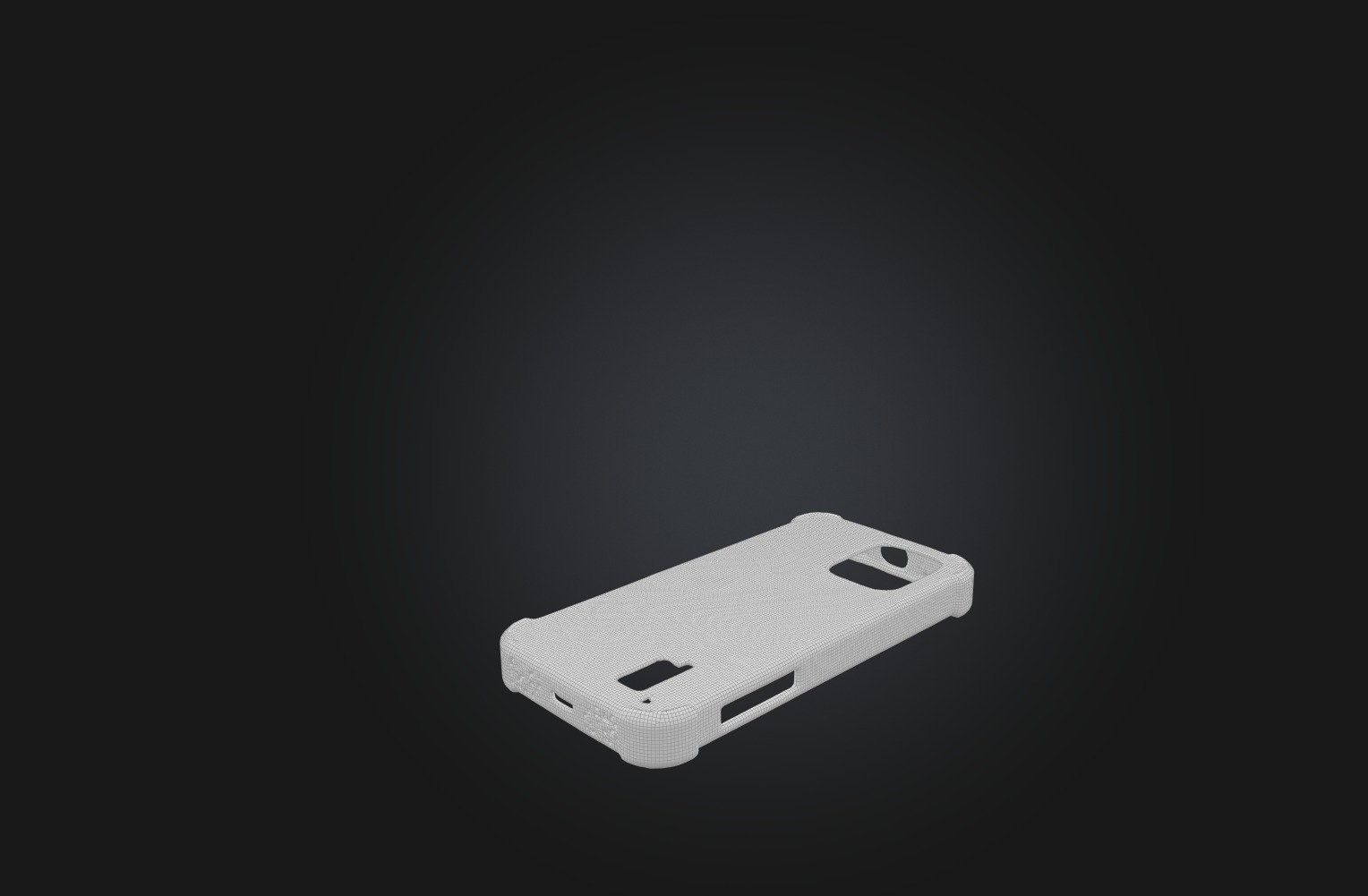 Smartphone Case Low-poly 3D model_1