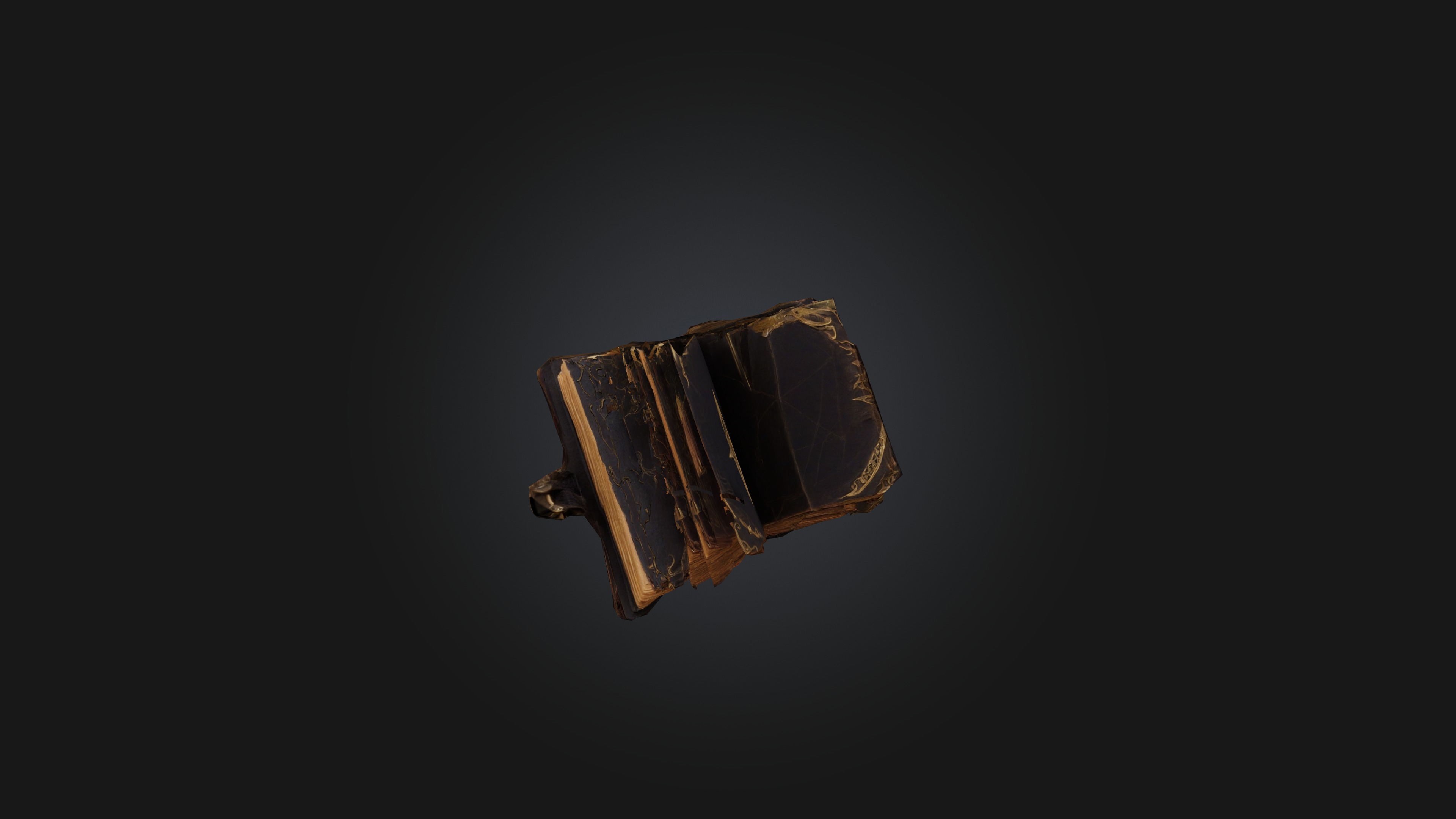 Spellbook Low-poly 3D model_4