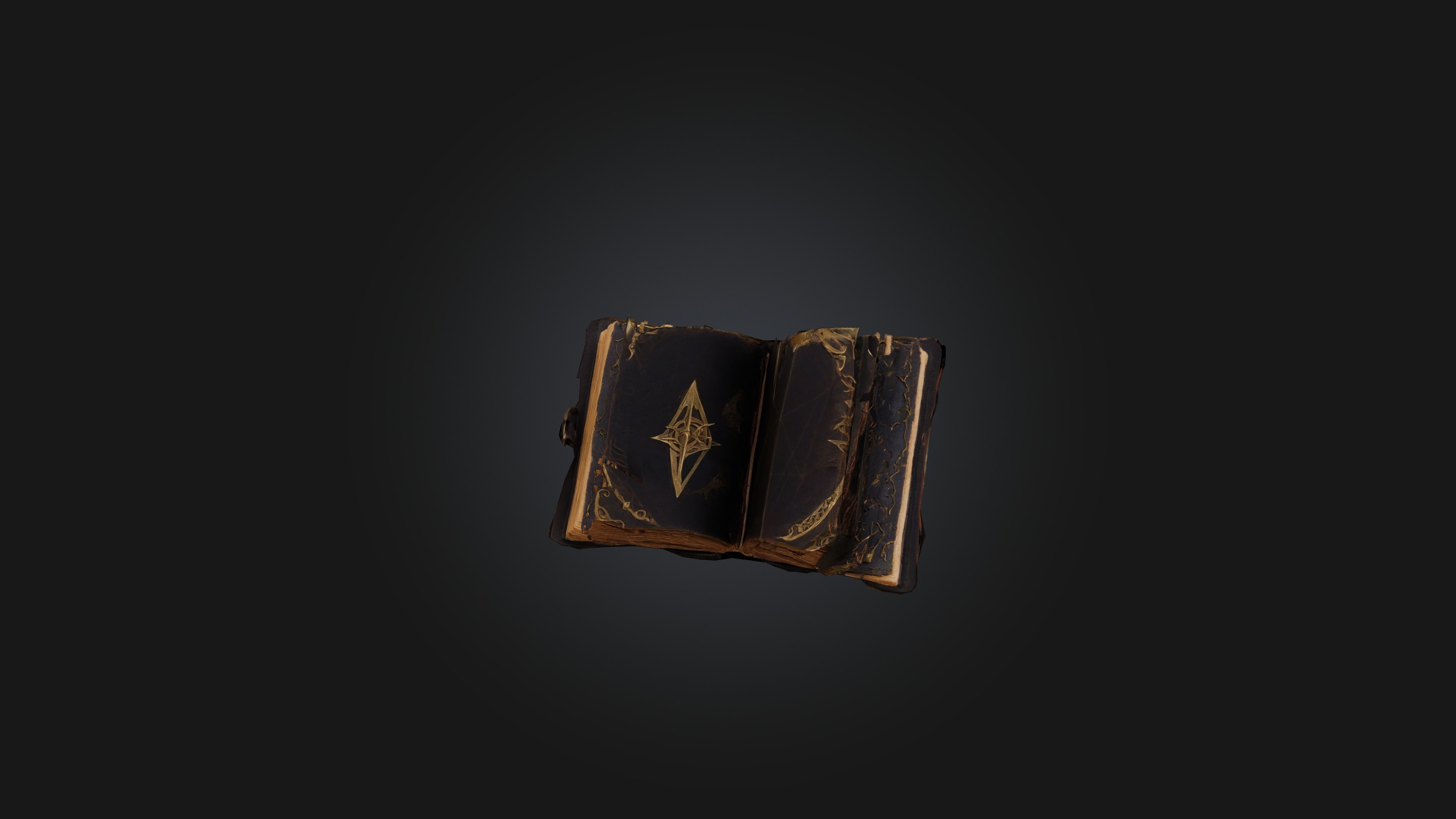 Spellbook Low-poly 3D model_2