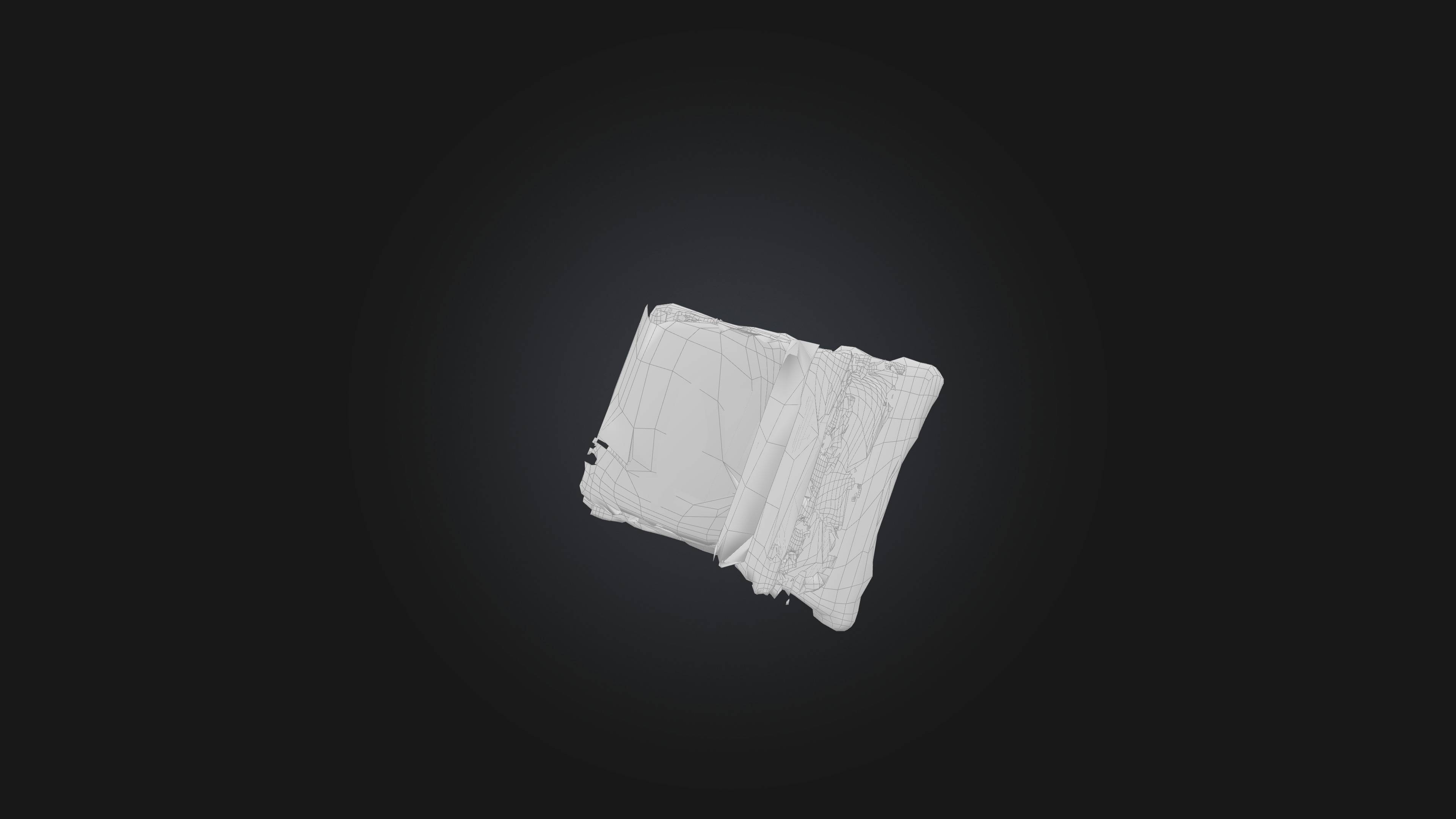Spellbook Low-poly 3D model_1
