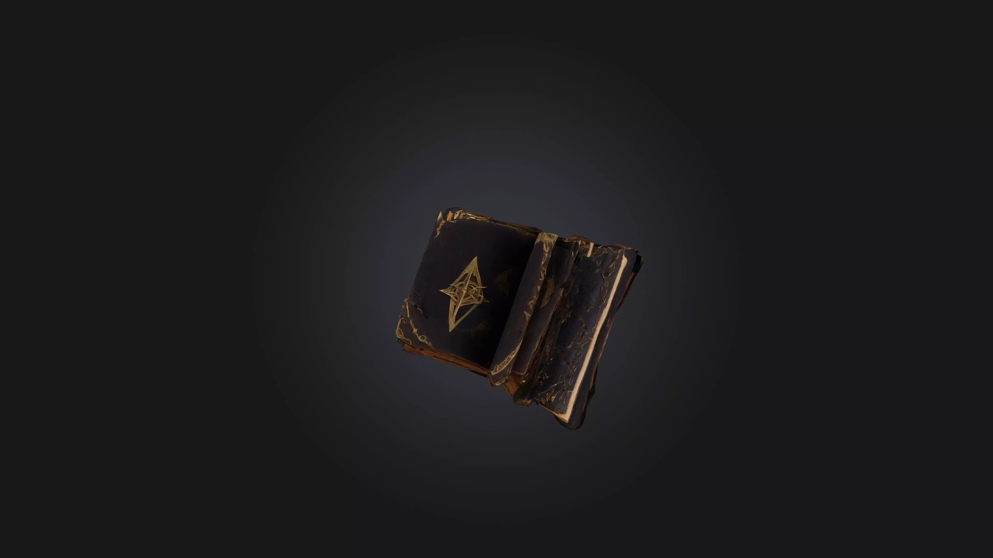 Spellbook Low-poly 3D model_0