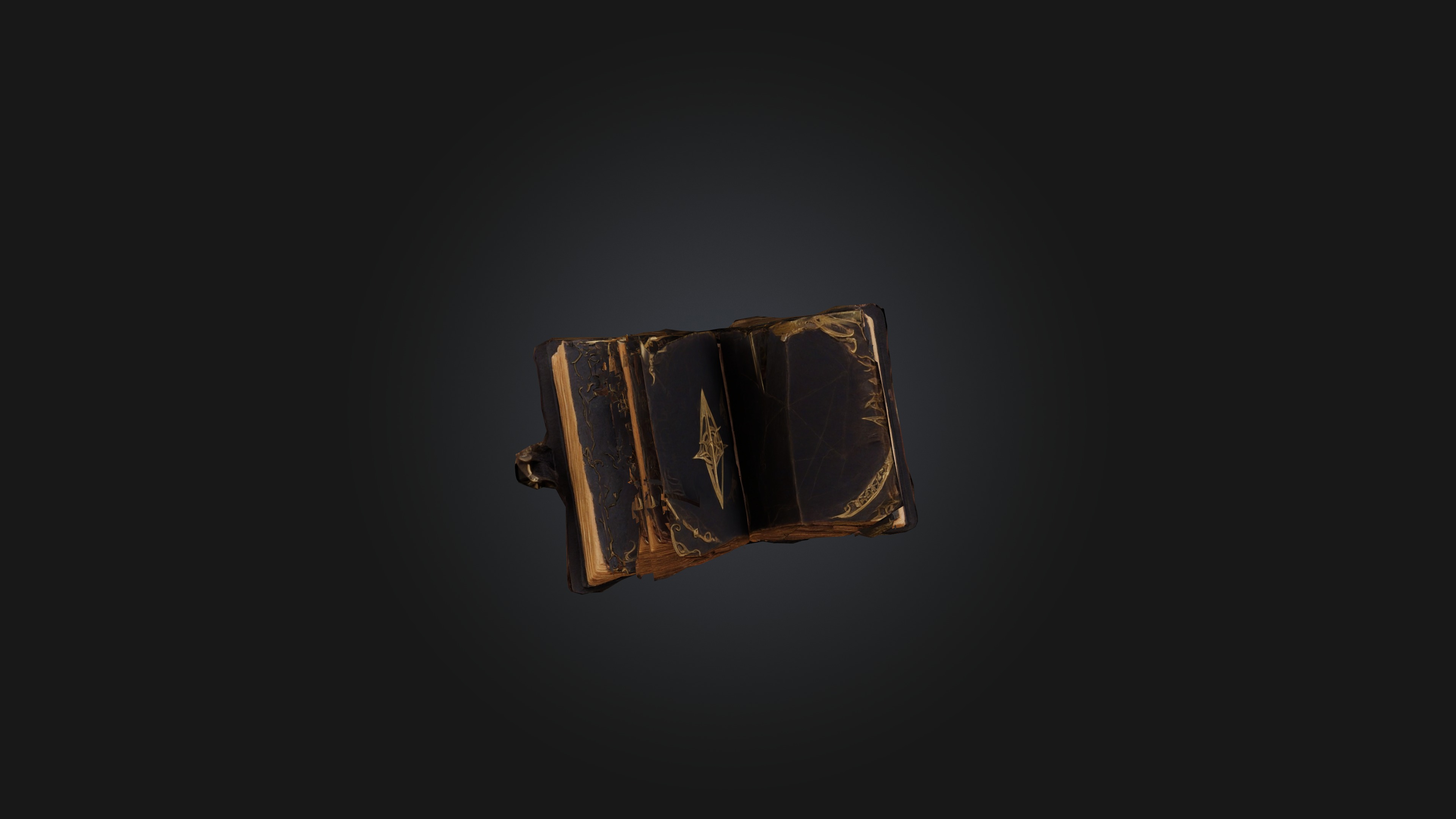 Spellbook Low-poly 3D model_3