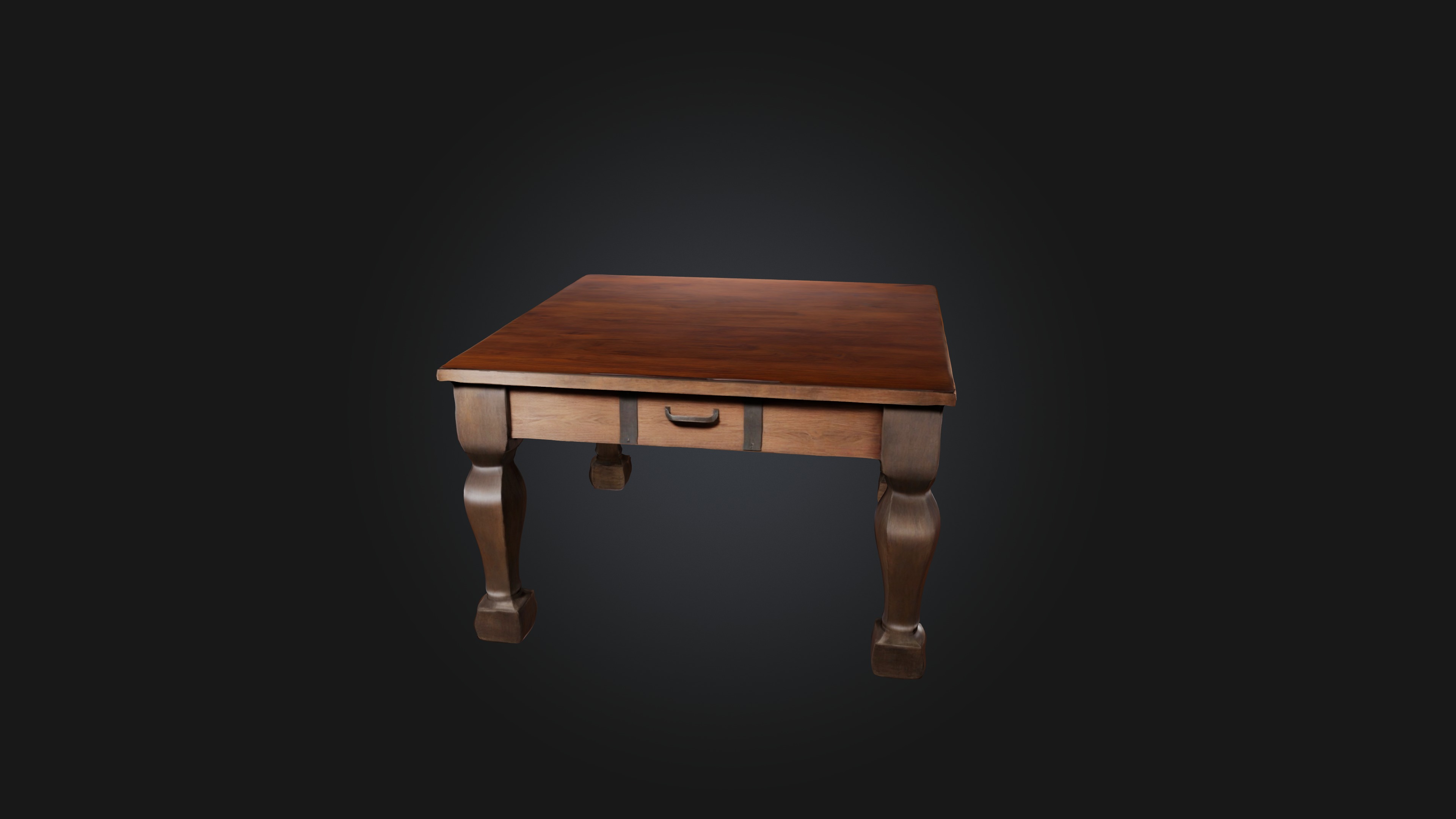 Table Low-poly 3D model_6