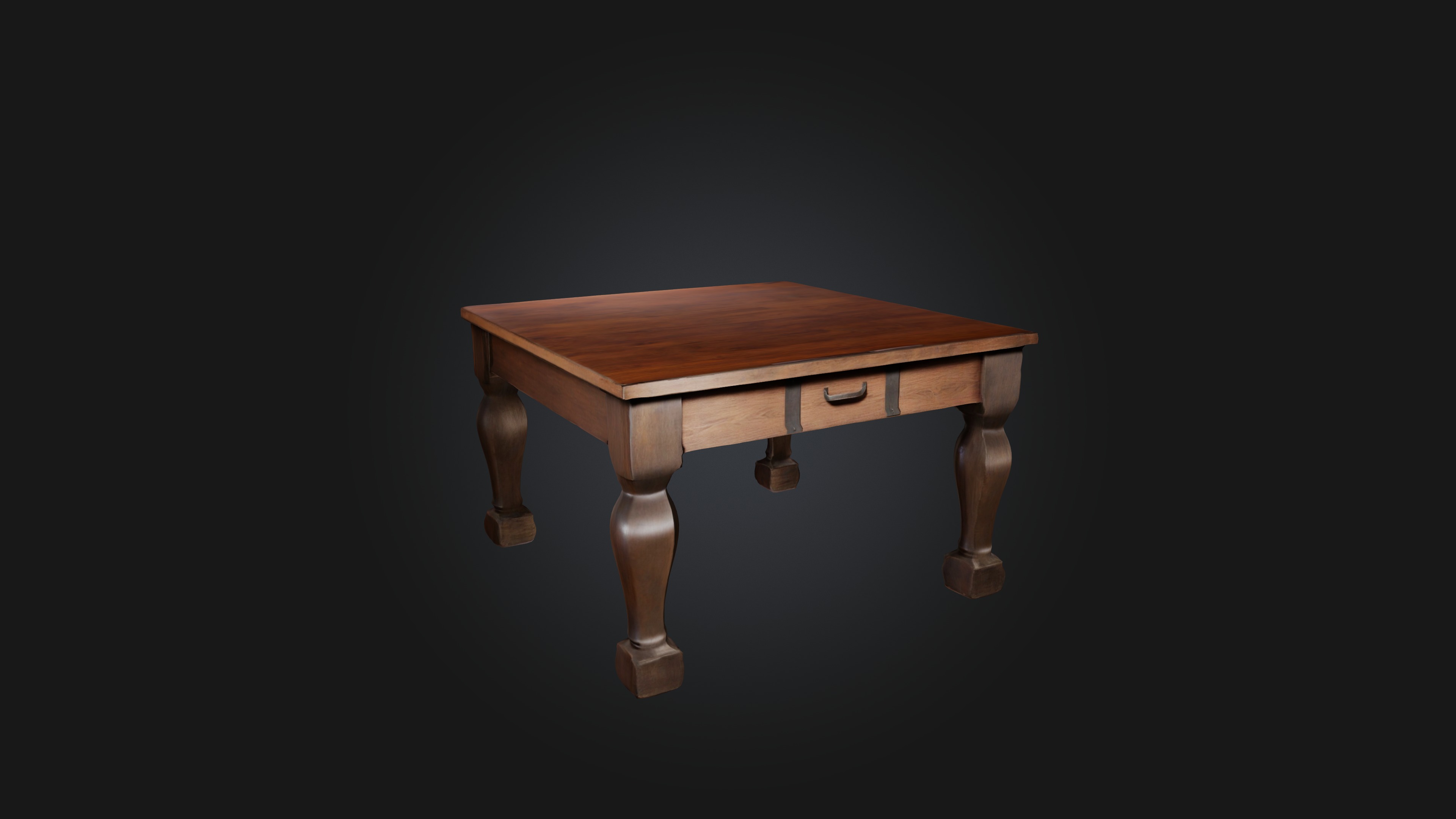 Table Low-poly 3D model_2