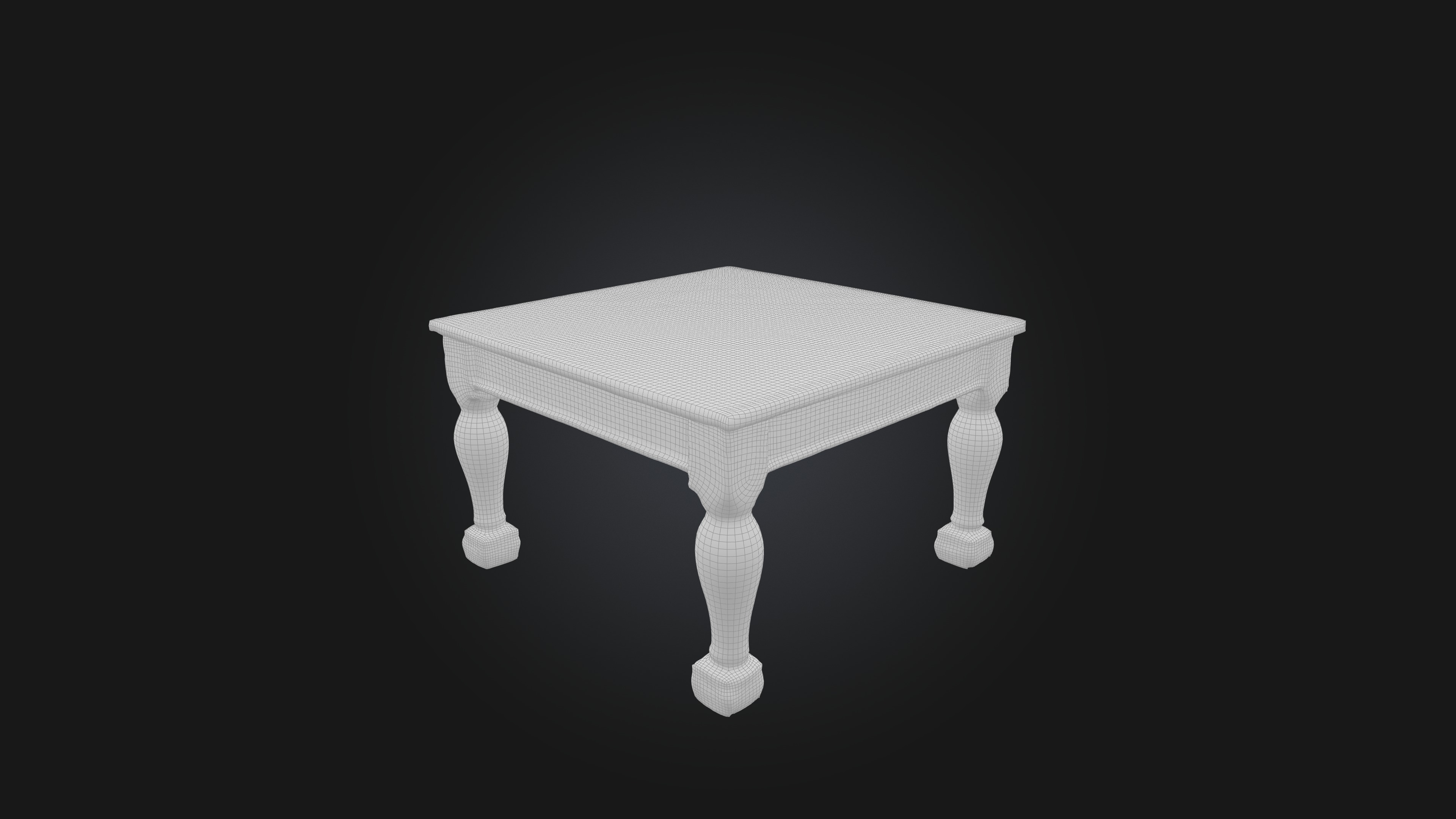 Table Low-poly 3D model_1