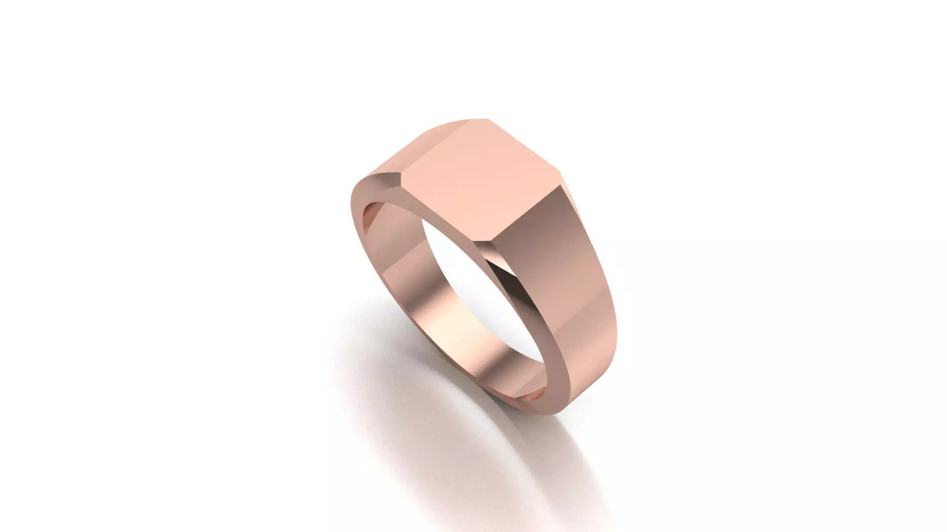 8mm Signet Ring Eamradshape Pritable model 3dmodel US 7 3D print model_0