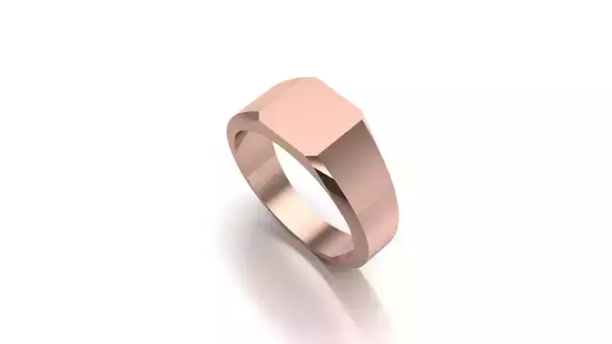8mm Signet Ring Eamradshape Pritable model 3dmodel US 7