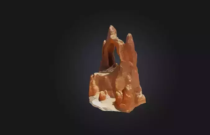Unique Rock Formation Low-poly 3D model