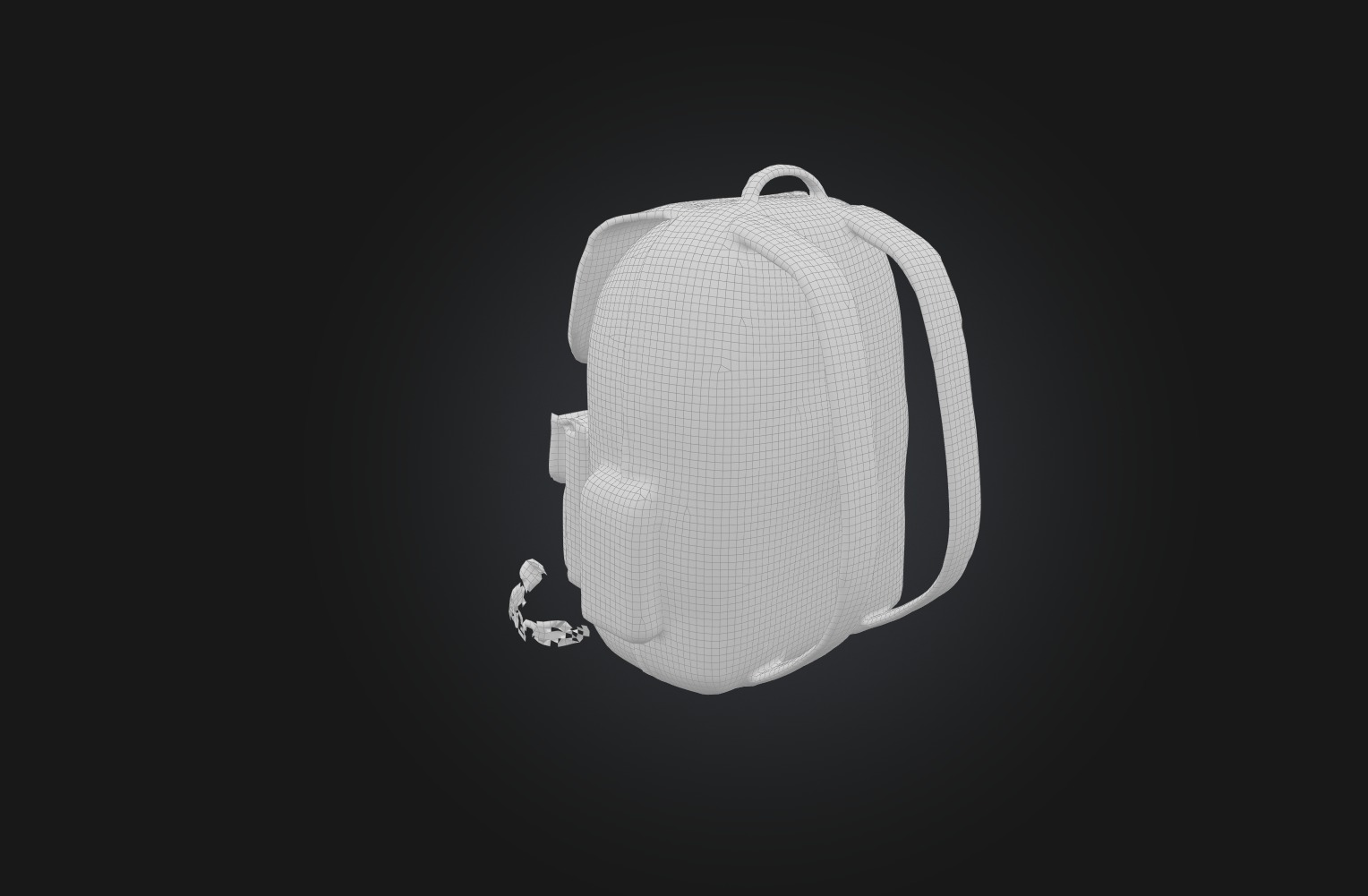 Voxel Backpack Low-poly 3D model_1